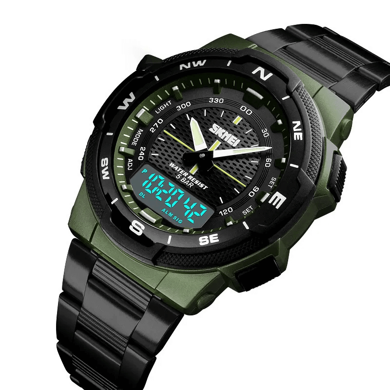 WA0010 - Reloj Digital/Análogo Acero Verde SKMEI
