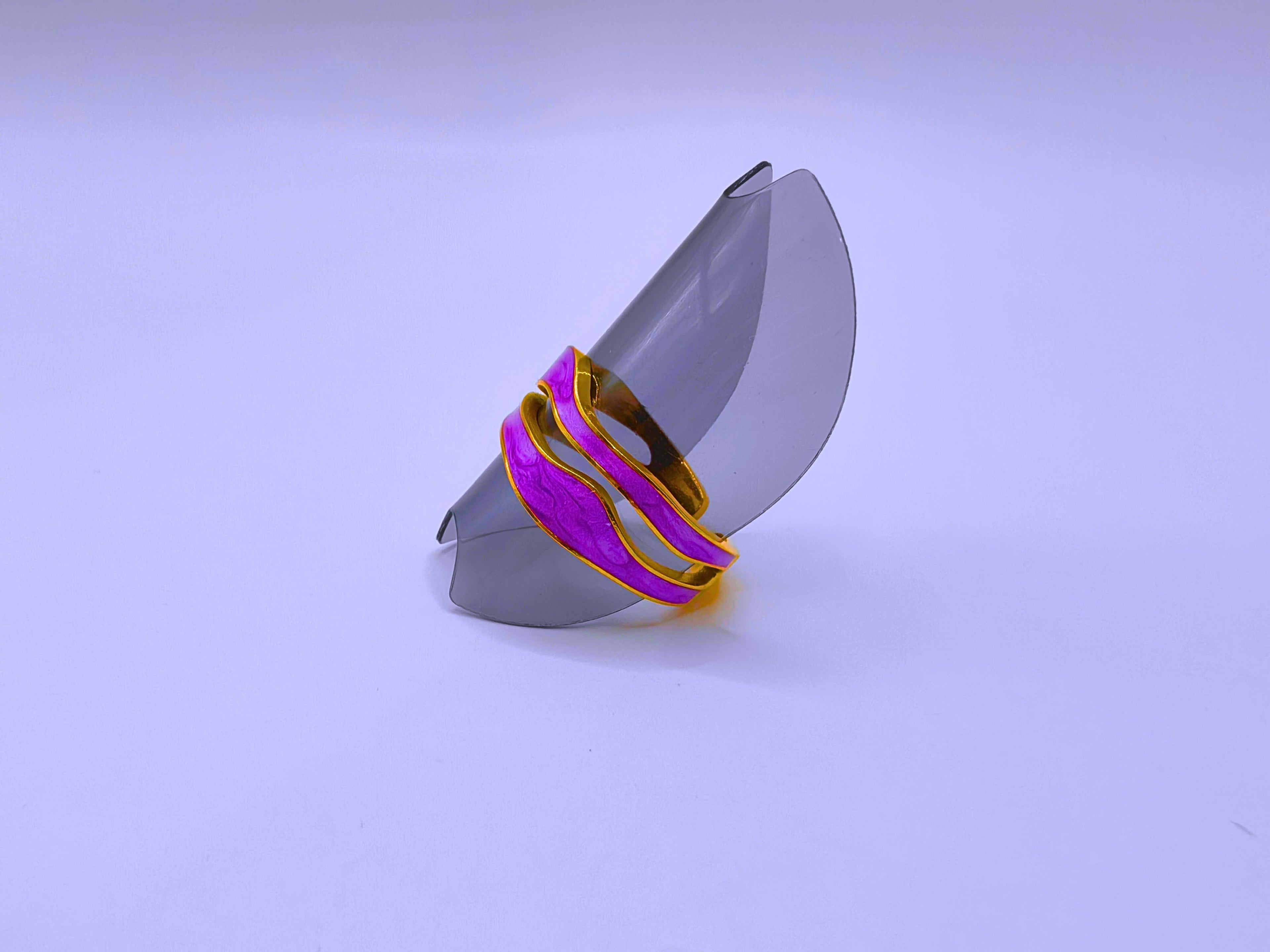 RB0006-10 Anillo Acero Inoxidable Epoxica Chapa Oro 10k Calenbi