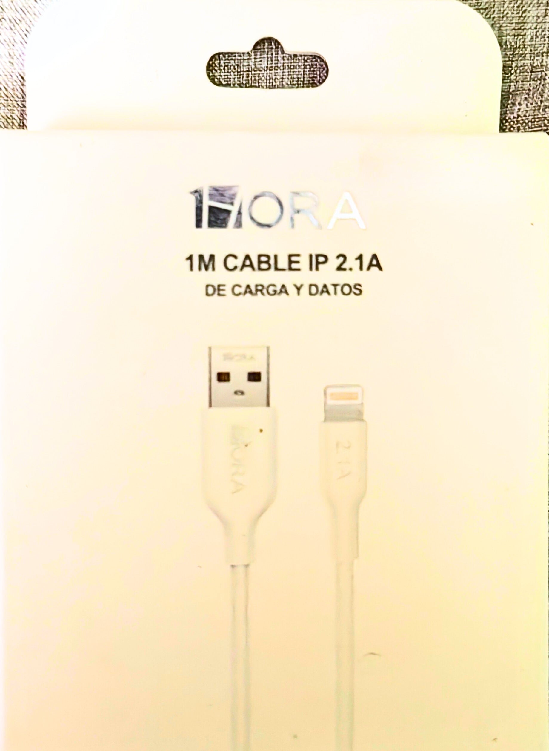 CAB238 - 1M Cable IP 2.1A De Carga y Datos 1Hora