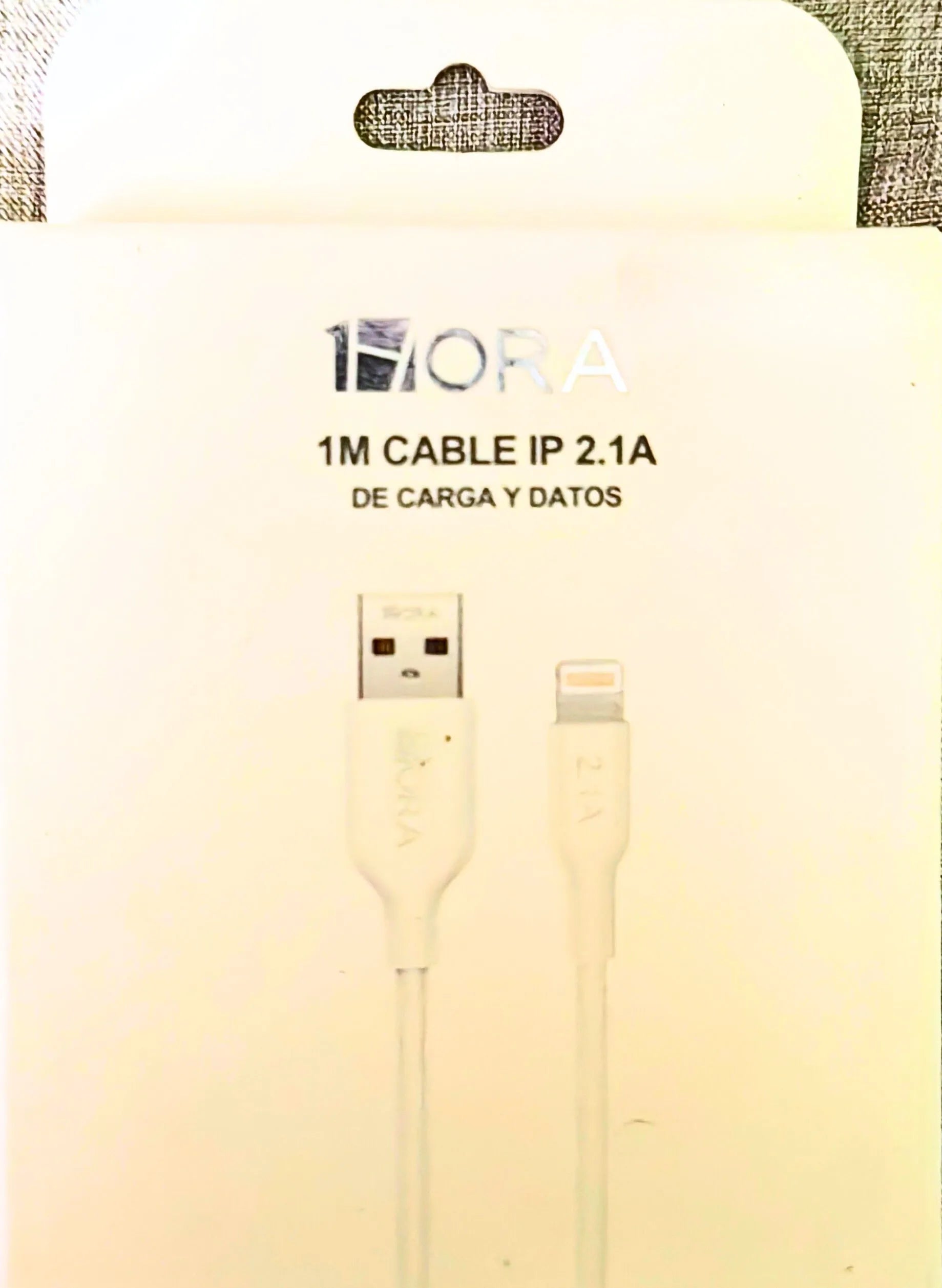 CAB238 - 1M Cable IP 2.1A De Carga y Datos 1Hora