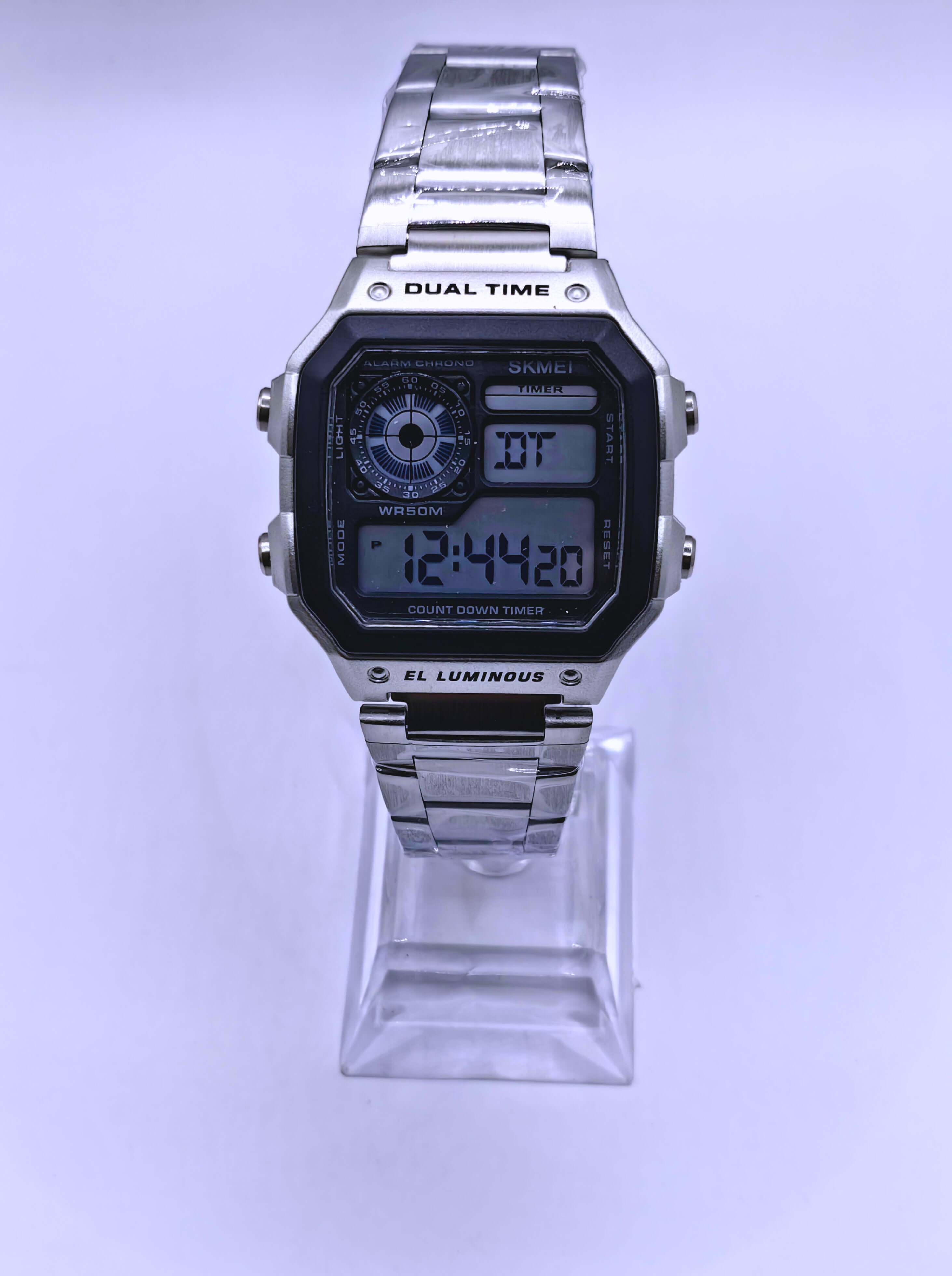 WA0007 - Reloj Digital Acero inoxidable Plata SKMEI