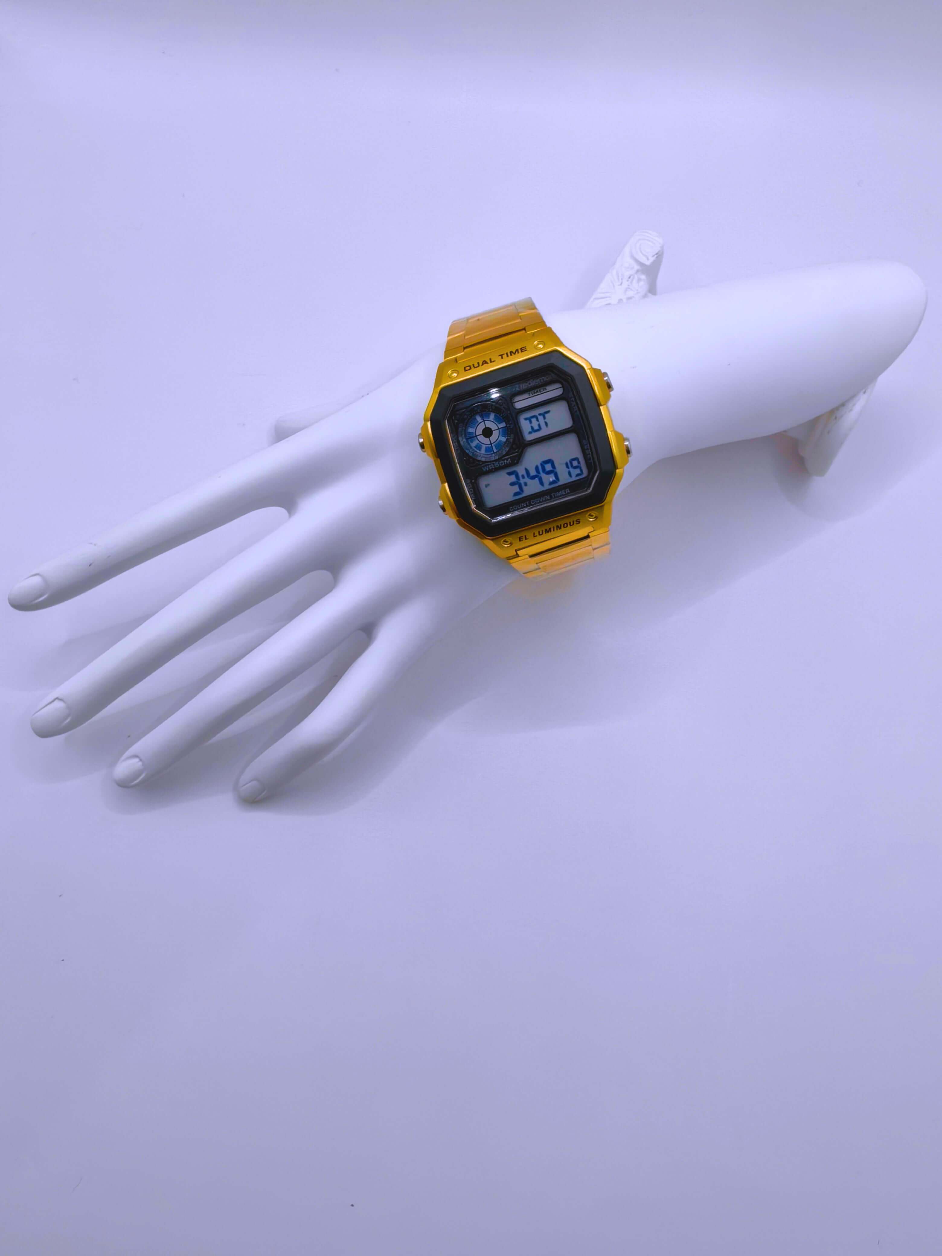 WA0006 - Reloj Digital Acero inoxidable Dorado SKMEI