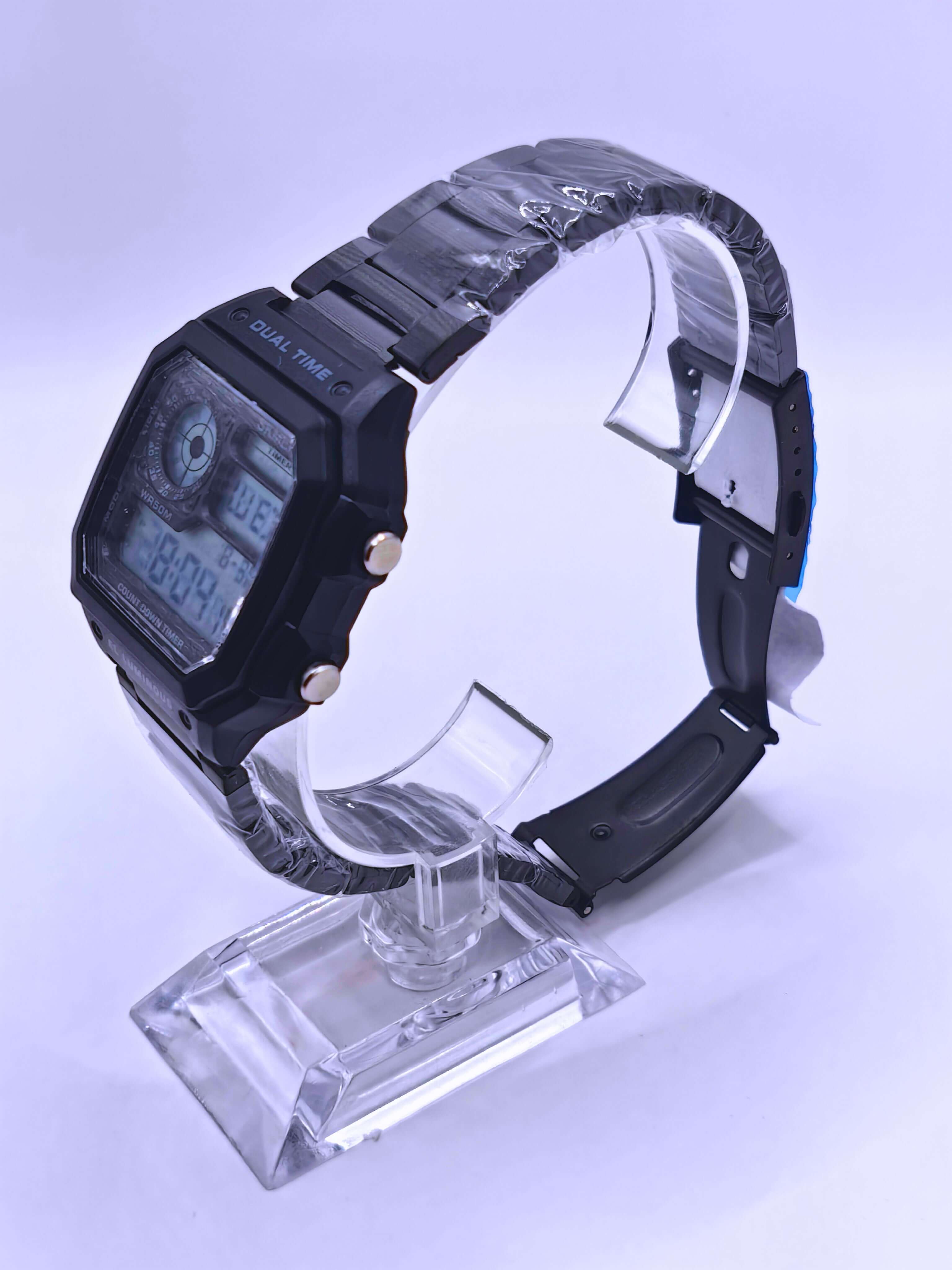 WA0008 - Reloj Digital Acero inoxidable Negro SKMEI