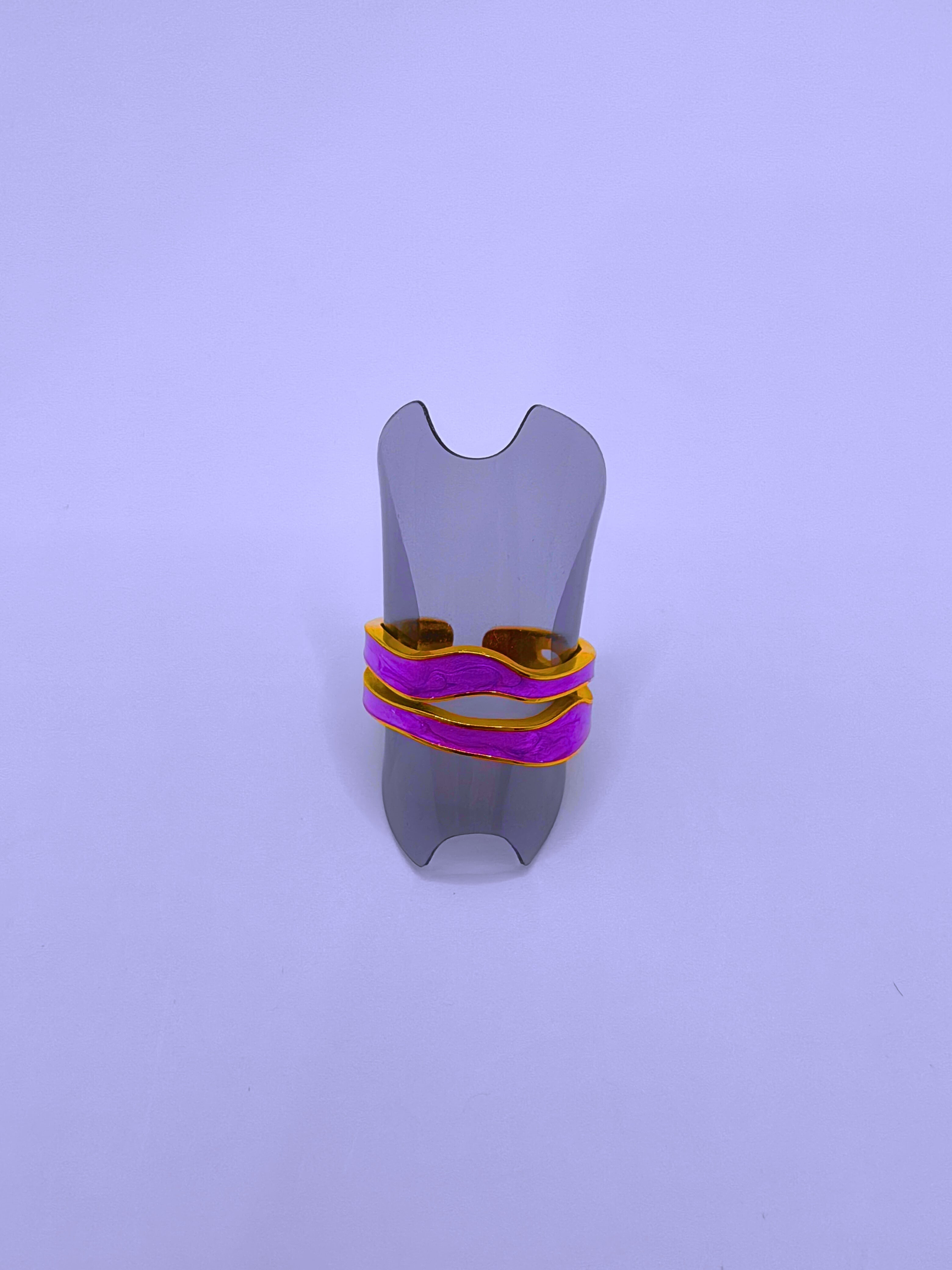 RB0006-10 Anillo Acero Inoxidable Epoxica Chapa Oro 10k Calenbi