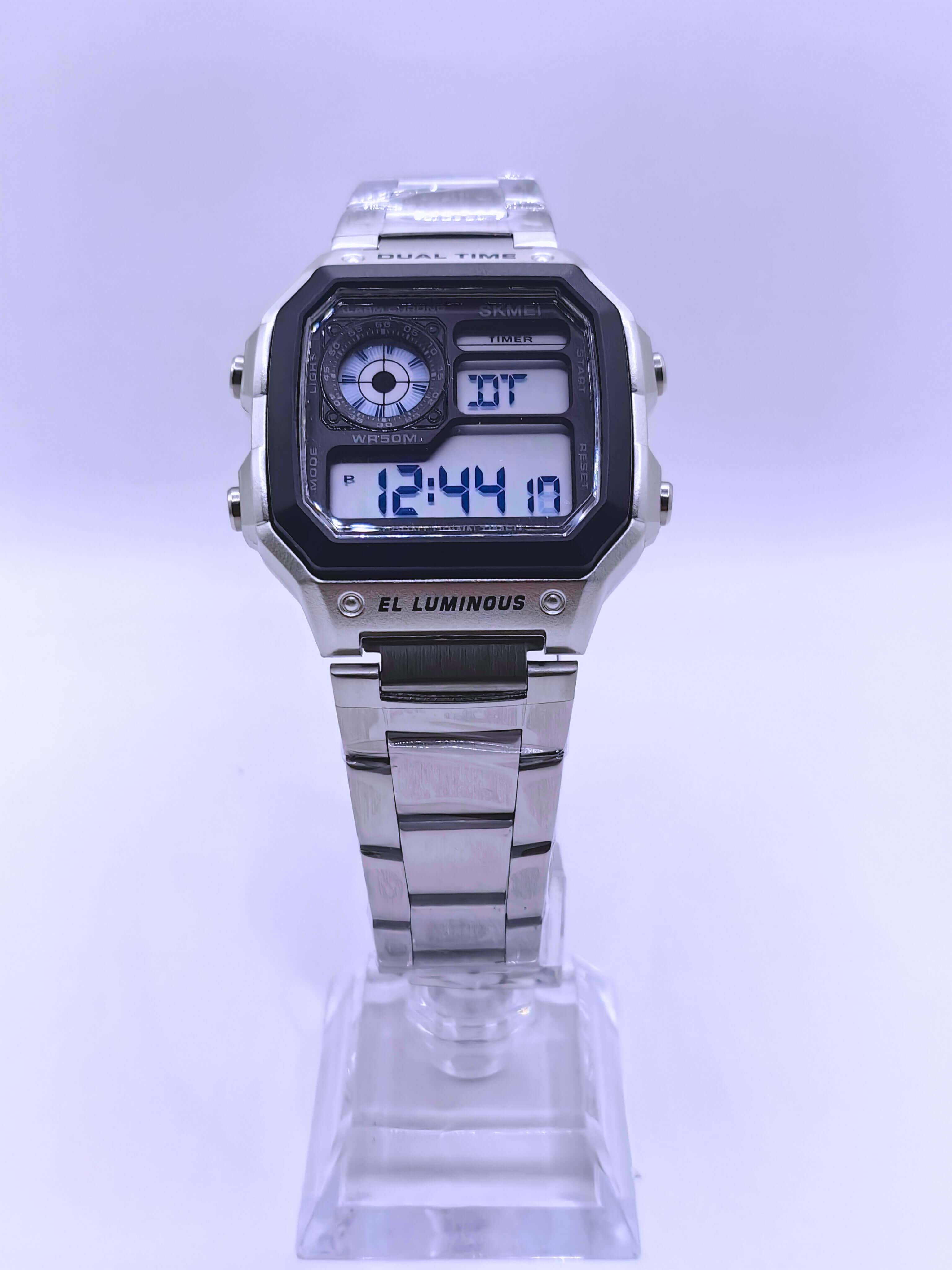 WA0007 - Reloj Digital Acero inoxidable Plata SKMEI