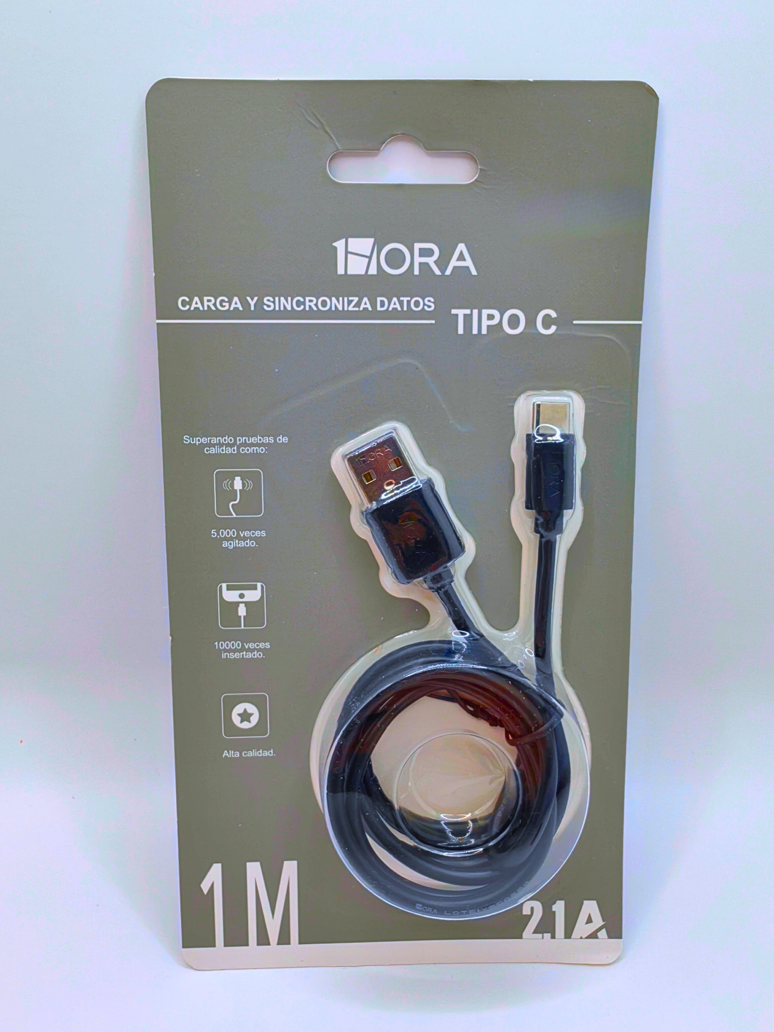 CAB206 - Sincronizado Datos USB "C" Blanco 1Hora