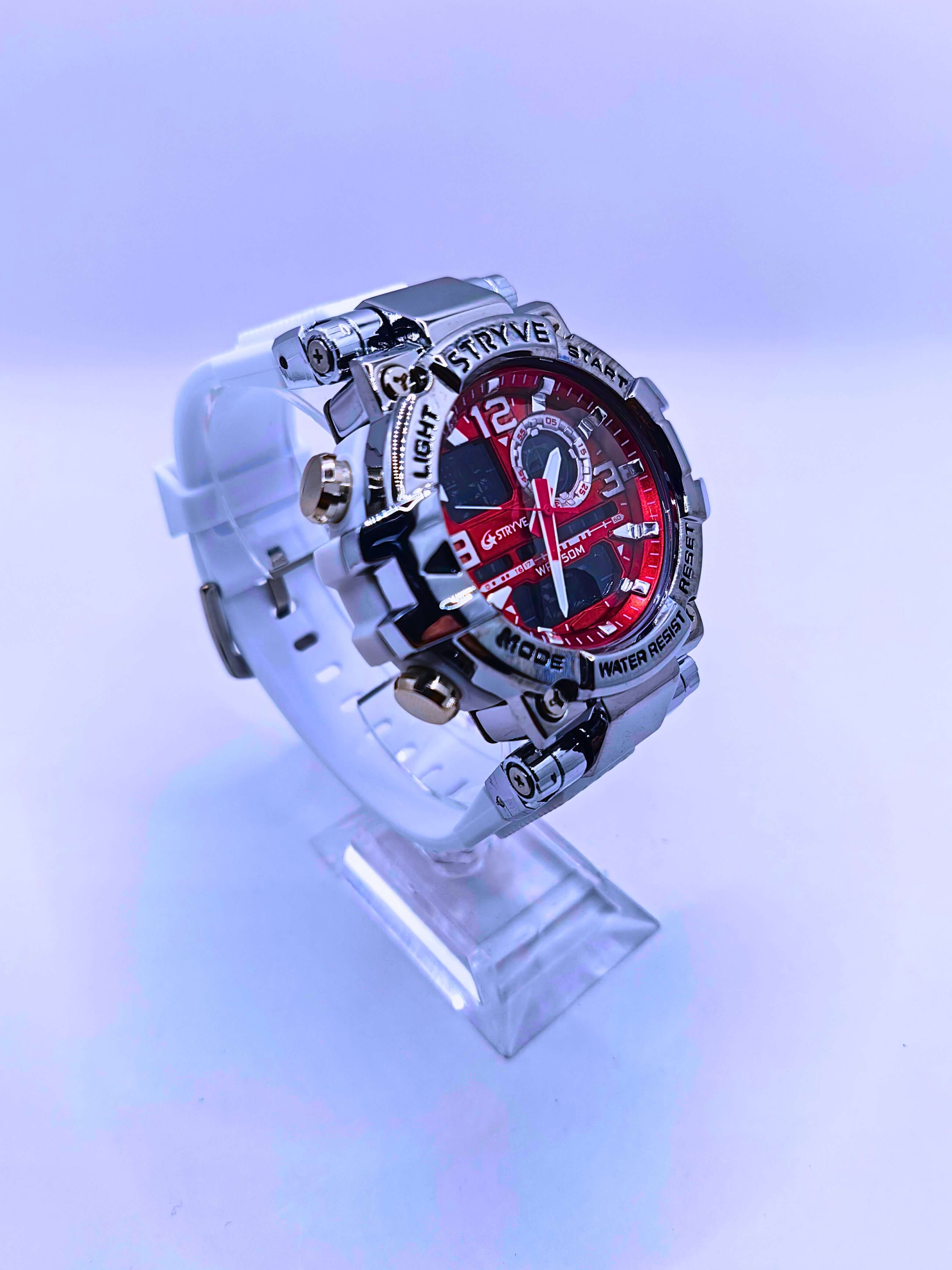 WA0022 - Reloj Digital/Análogo Blanco Acero Strive