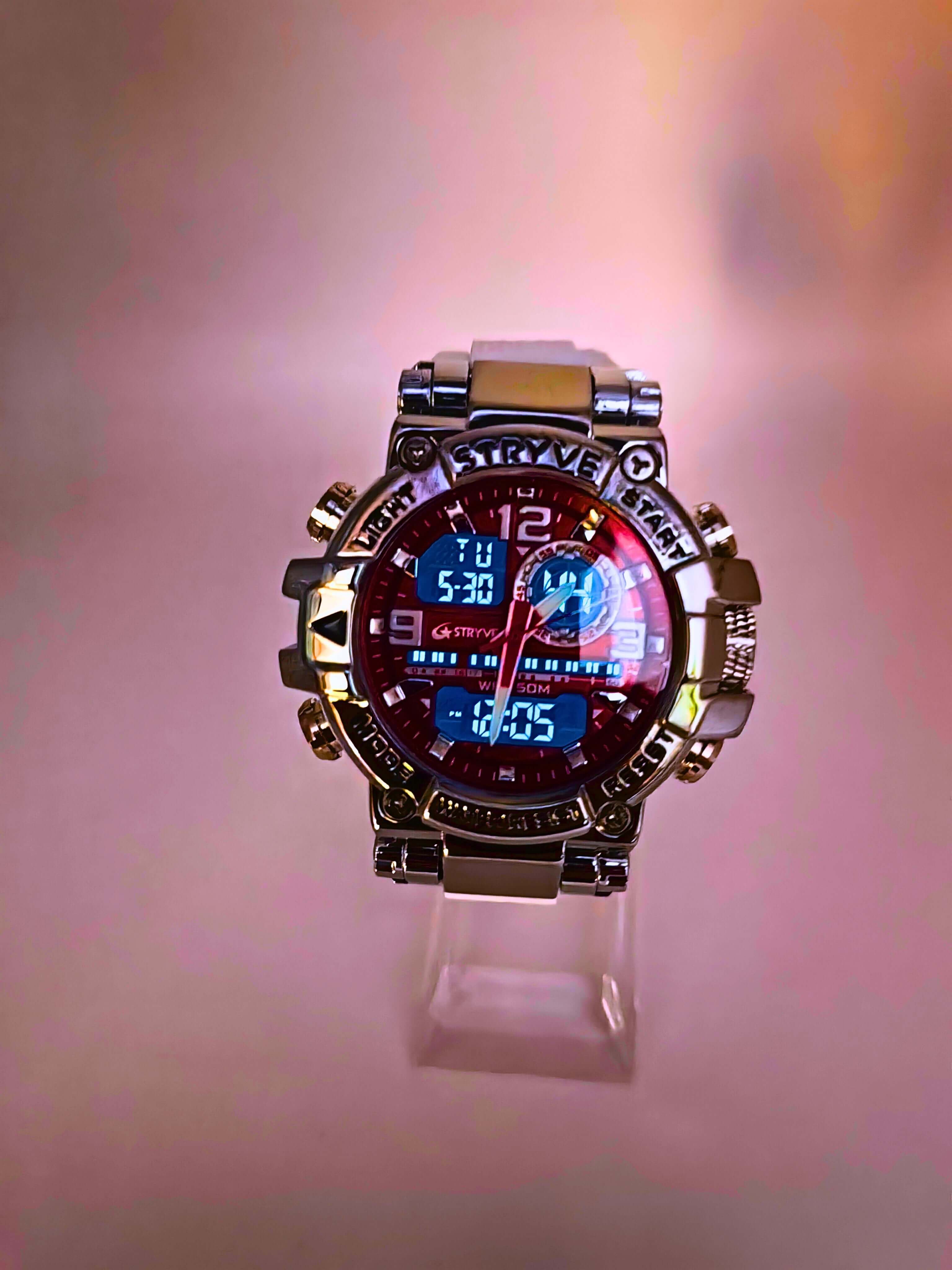 WA0022 - Reloj Digital/Análogo Blanco Acero Strive