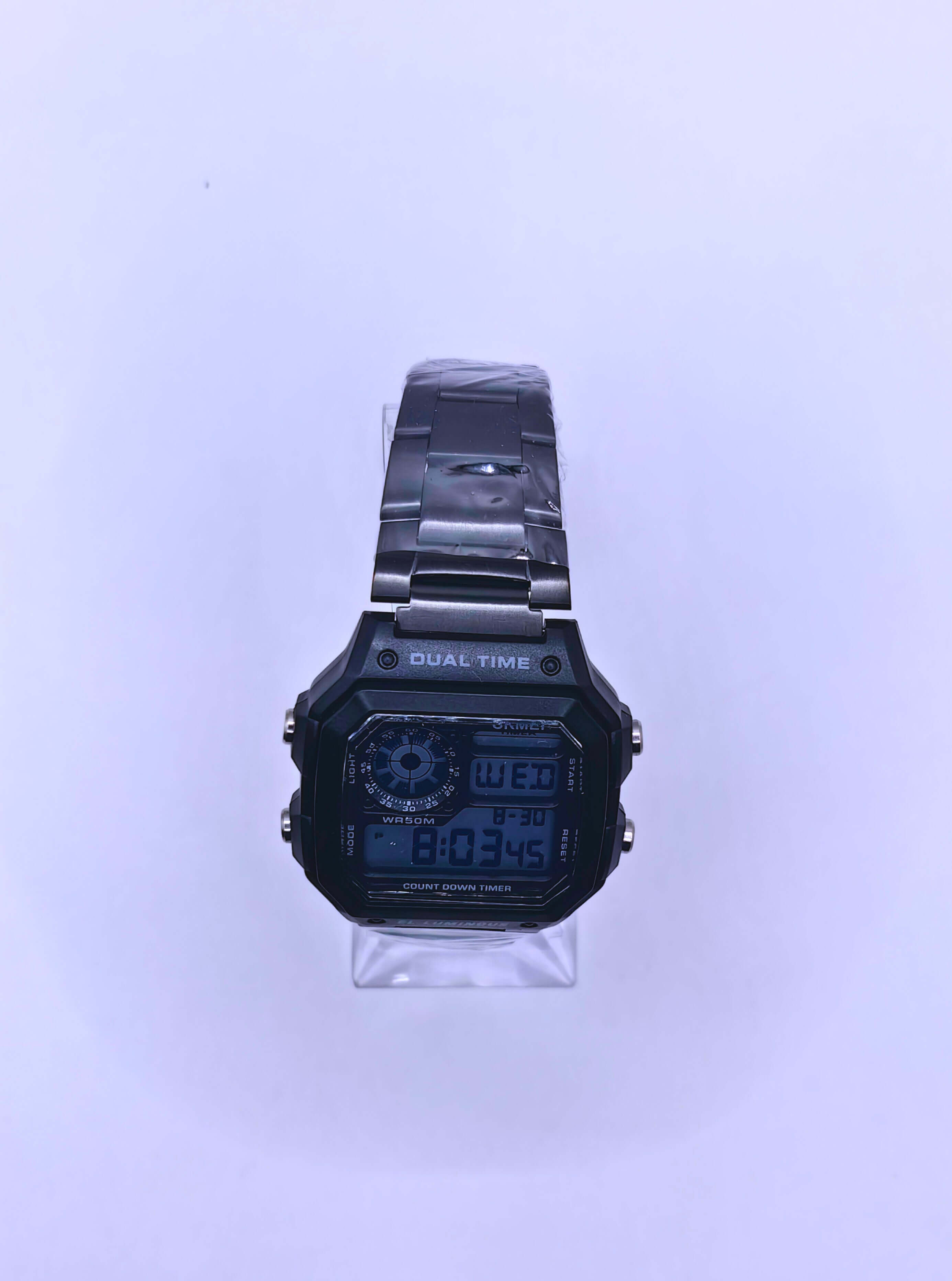 WA0008 - Reloj Digital Acero inoxidable Negro SKMEI