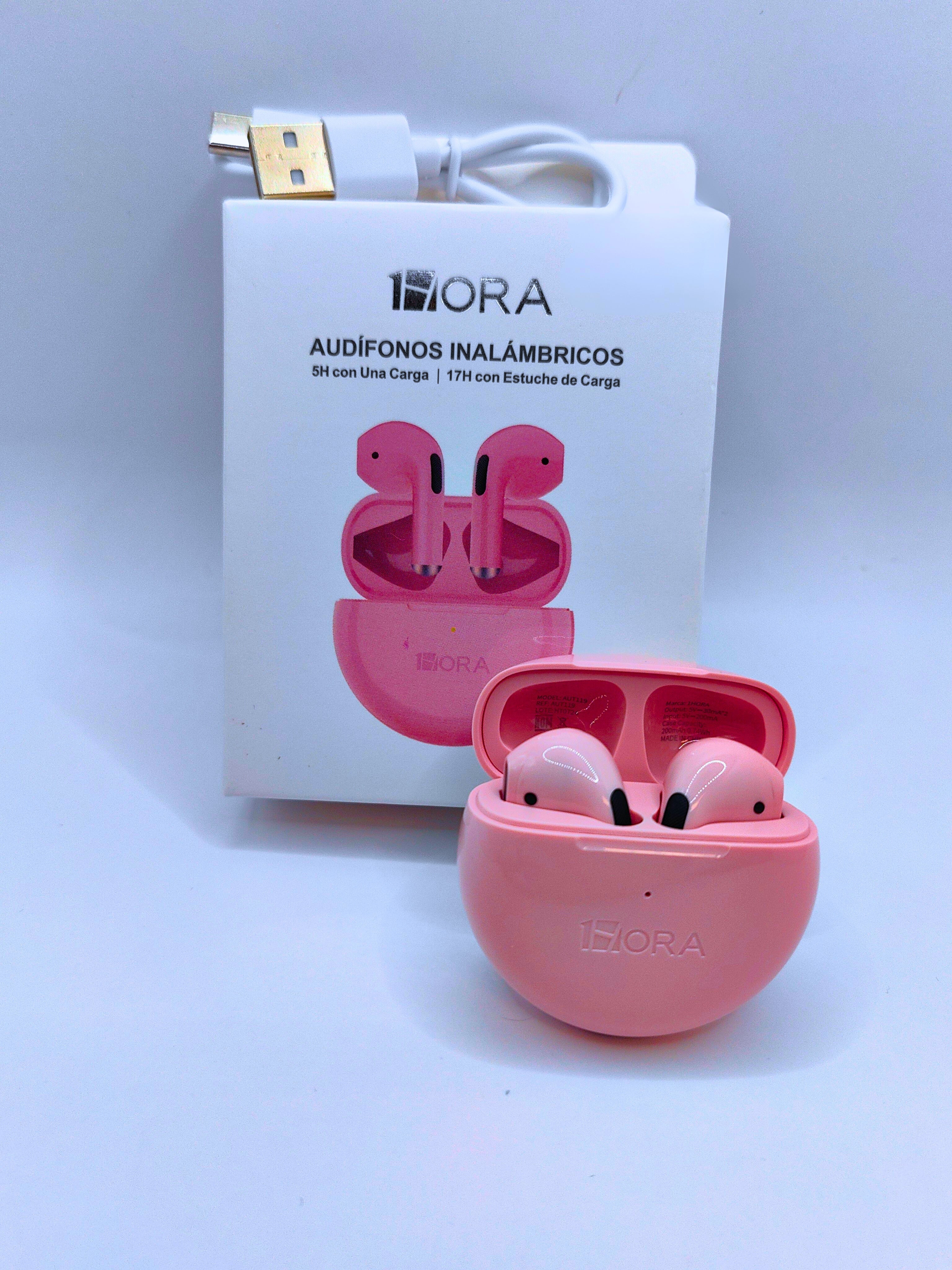 AUT119 - Audífonos Inalambricos Portátiles Varios Colores 1Hora