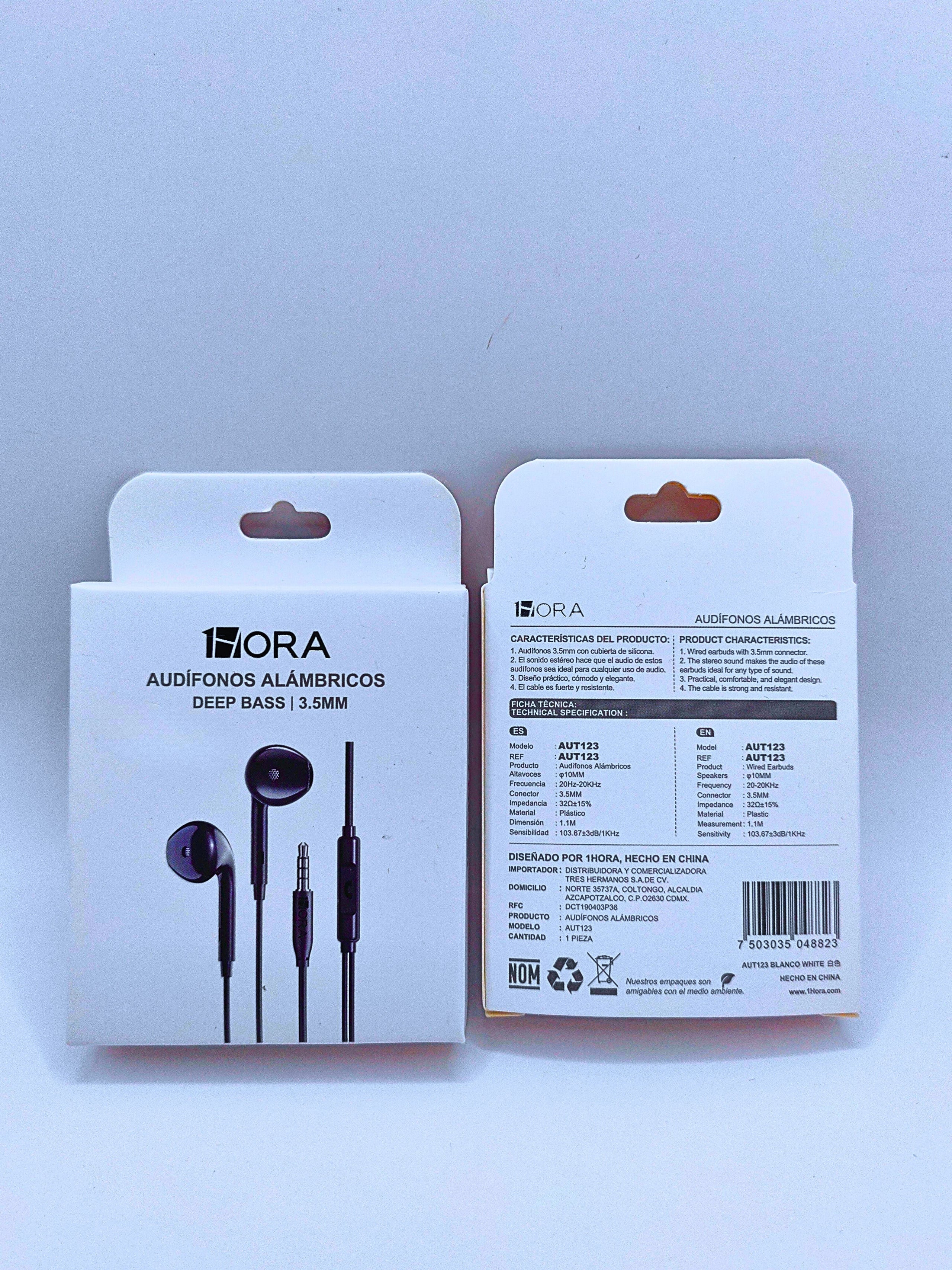 AUT123 - Audífonos Inalambricos Deep Bass 3.5MM 1Hora