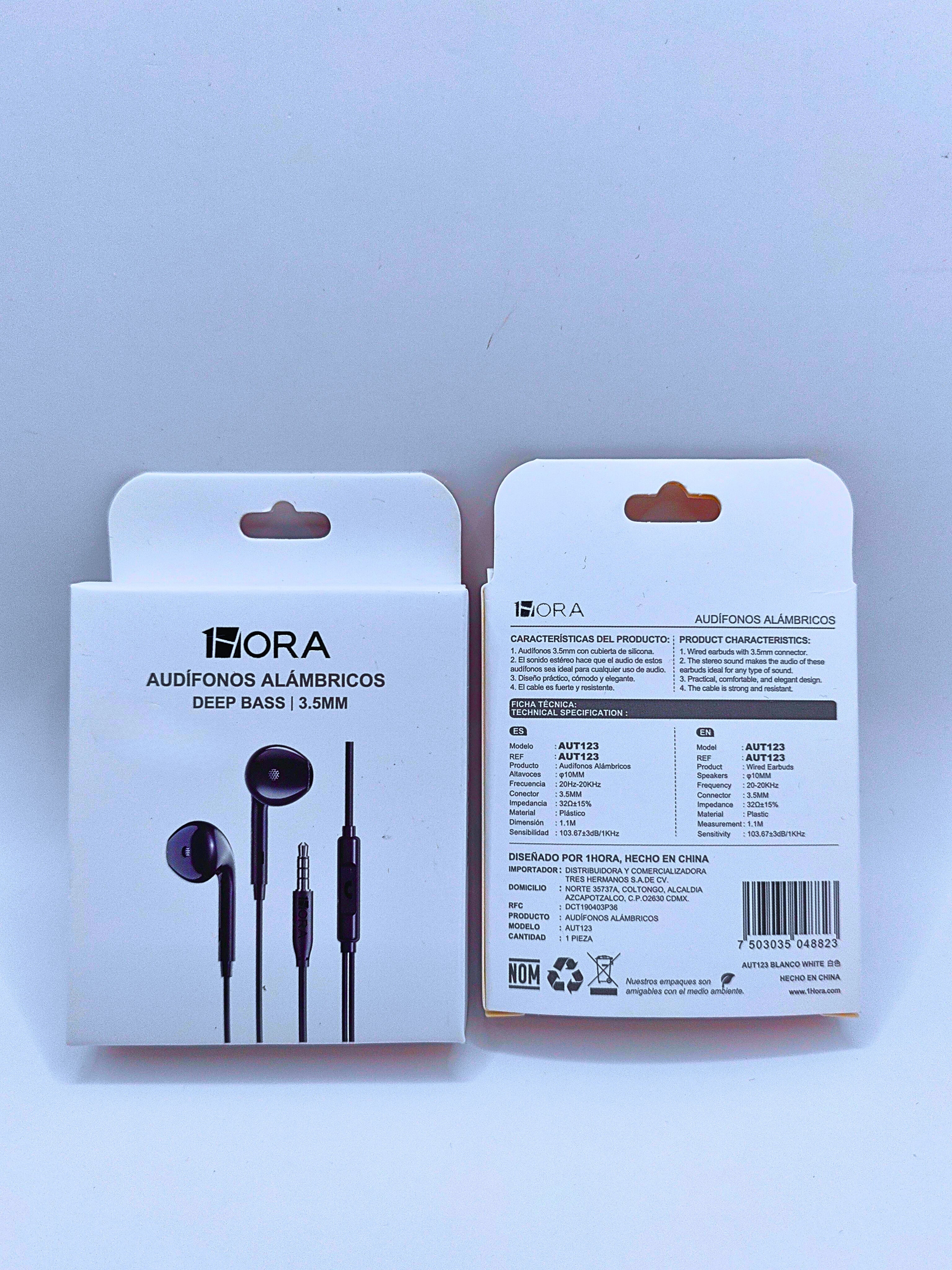 AUT123 - Audífonos Inalambricos Deep Bass 3.5MM 1Hora