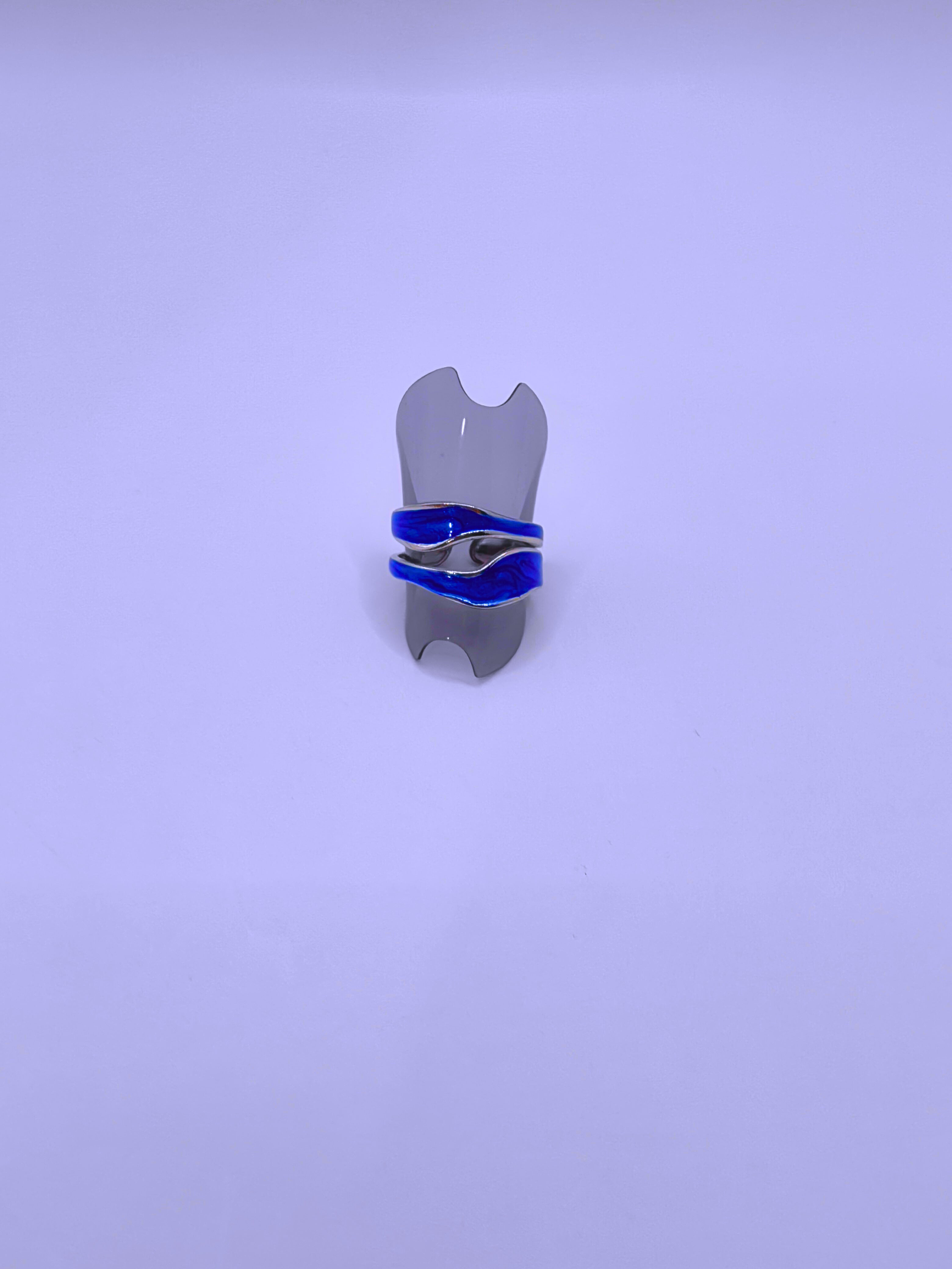 RB0006-10 Anillo Acero Inoxidable Epoxica Chapa Oro 10k Calenbi