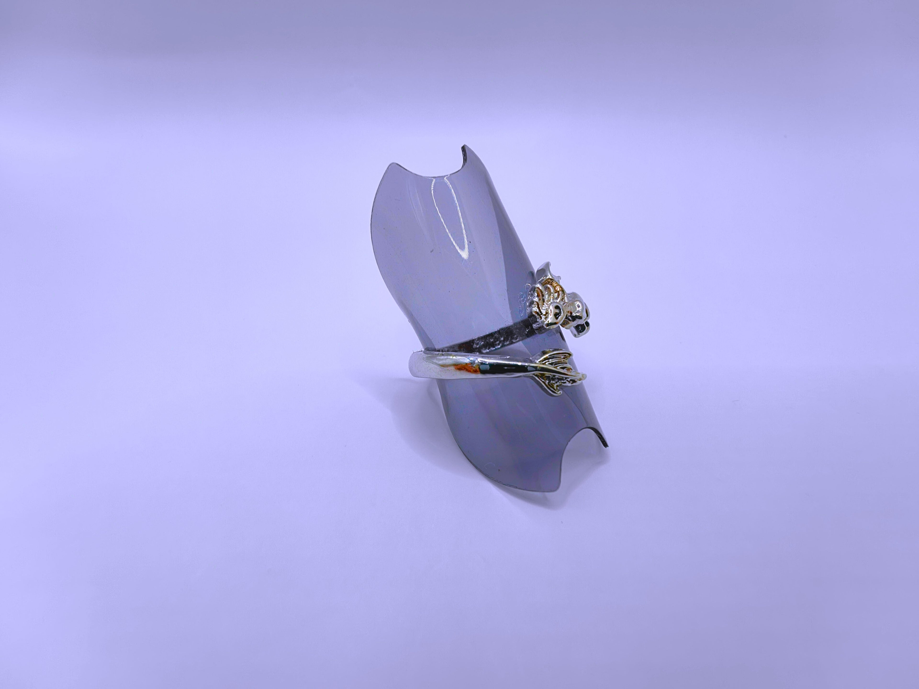 RB0018 - Anillo Zinc Dragón Plateado Ajustable Calenbi