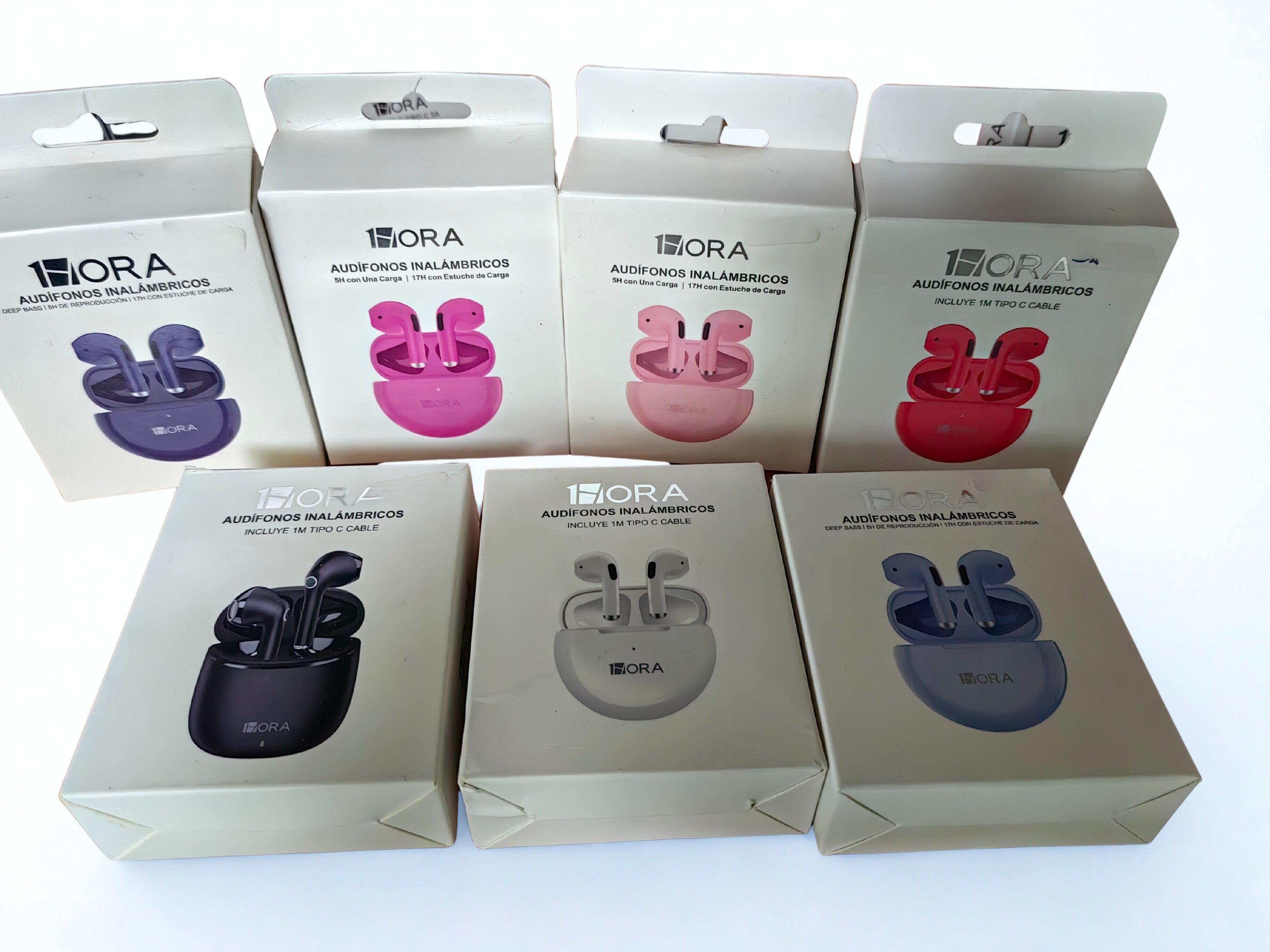 AUT119 - Audífonos Inalambricos Portátiles Varios Colores 1Hora