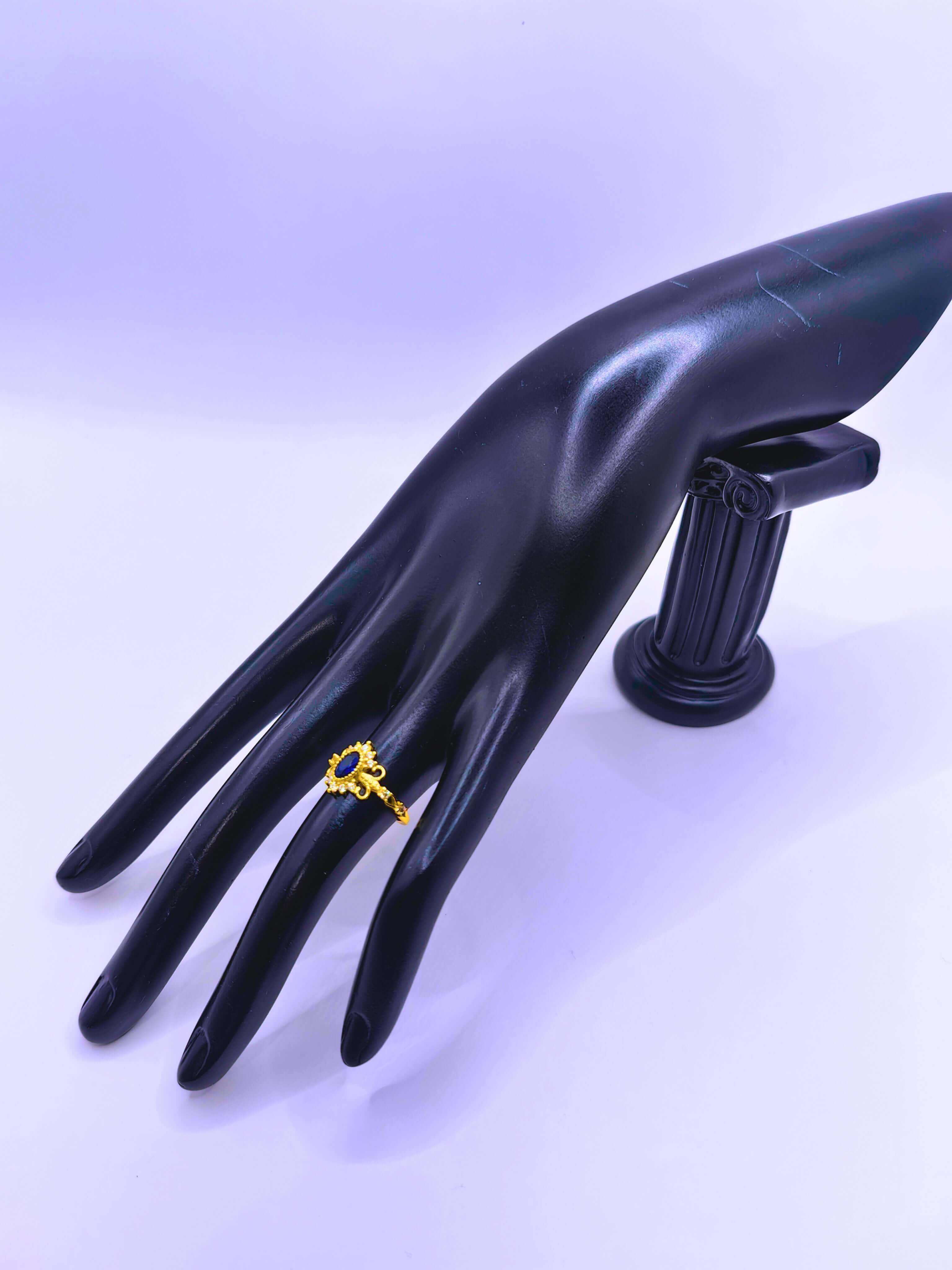 SR0069 - Anillo S925 Ley "Sello Real" Circonita Chapa Oro 12k