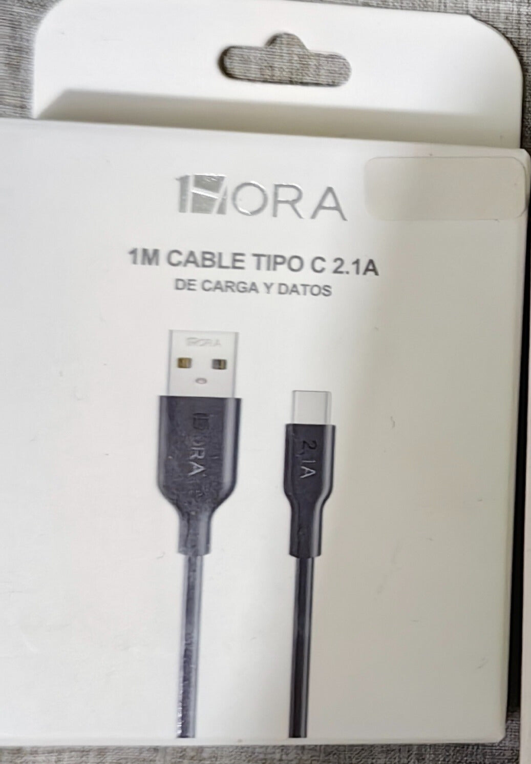 CAB237 - 1M Cable Tipo "C" y "A" 2.1A De Carga y Datos 1Hora