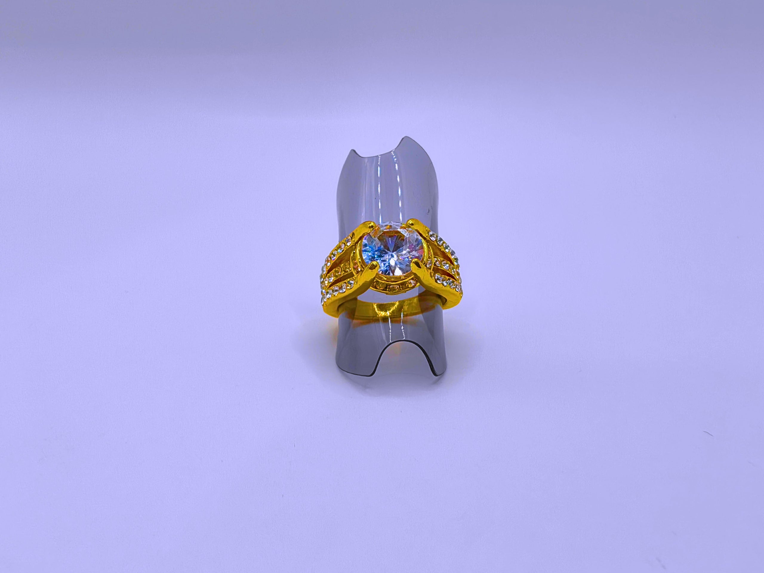 RB0001,02,03 - Anillo Cobre Moderno Circonita Cubica Chapa Oro 14k Calenbi