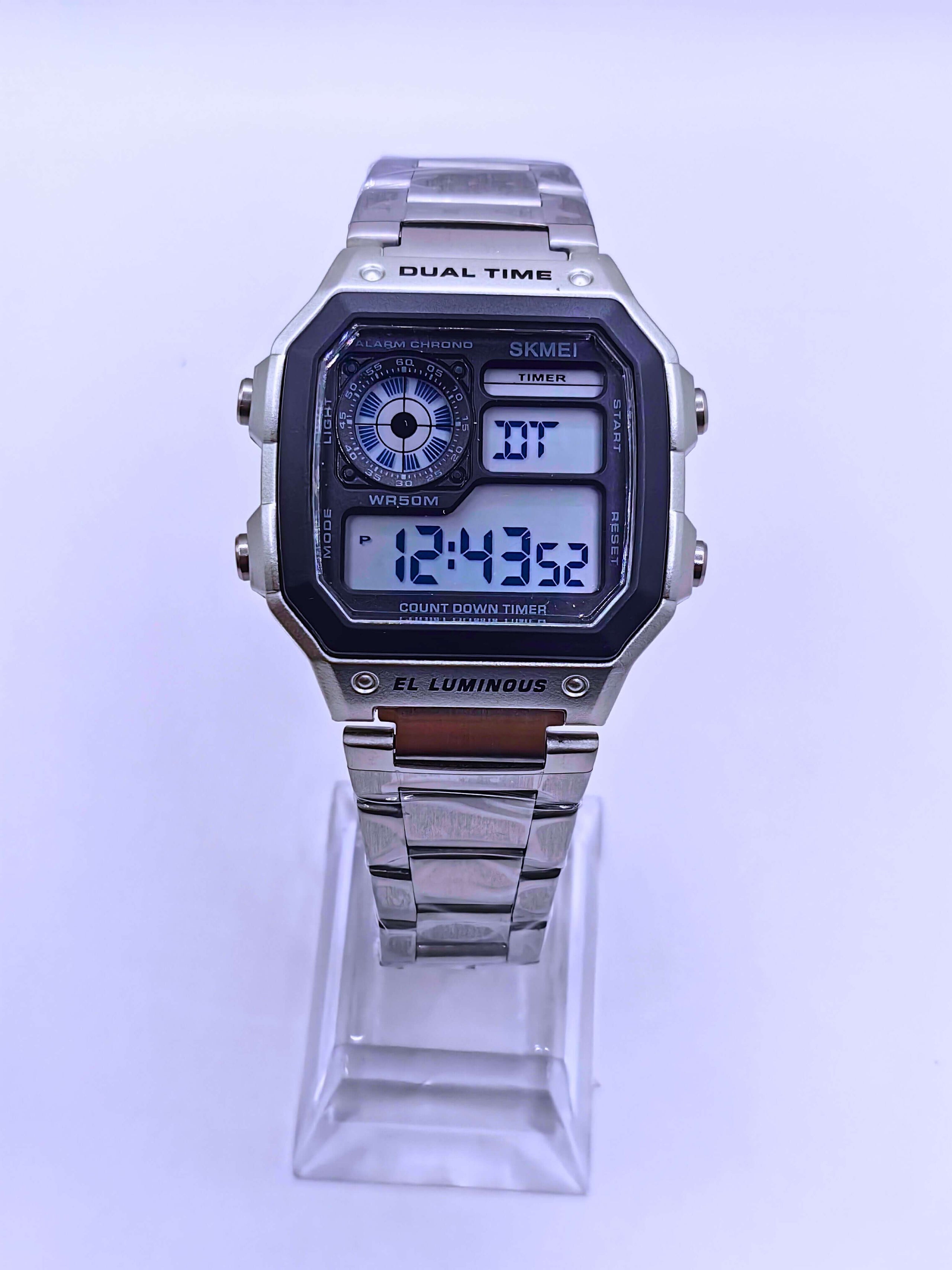 WA0007 - Reloj Digital Acero inoxidable Plata SKMEI