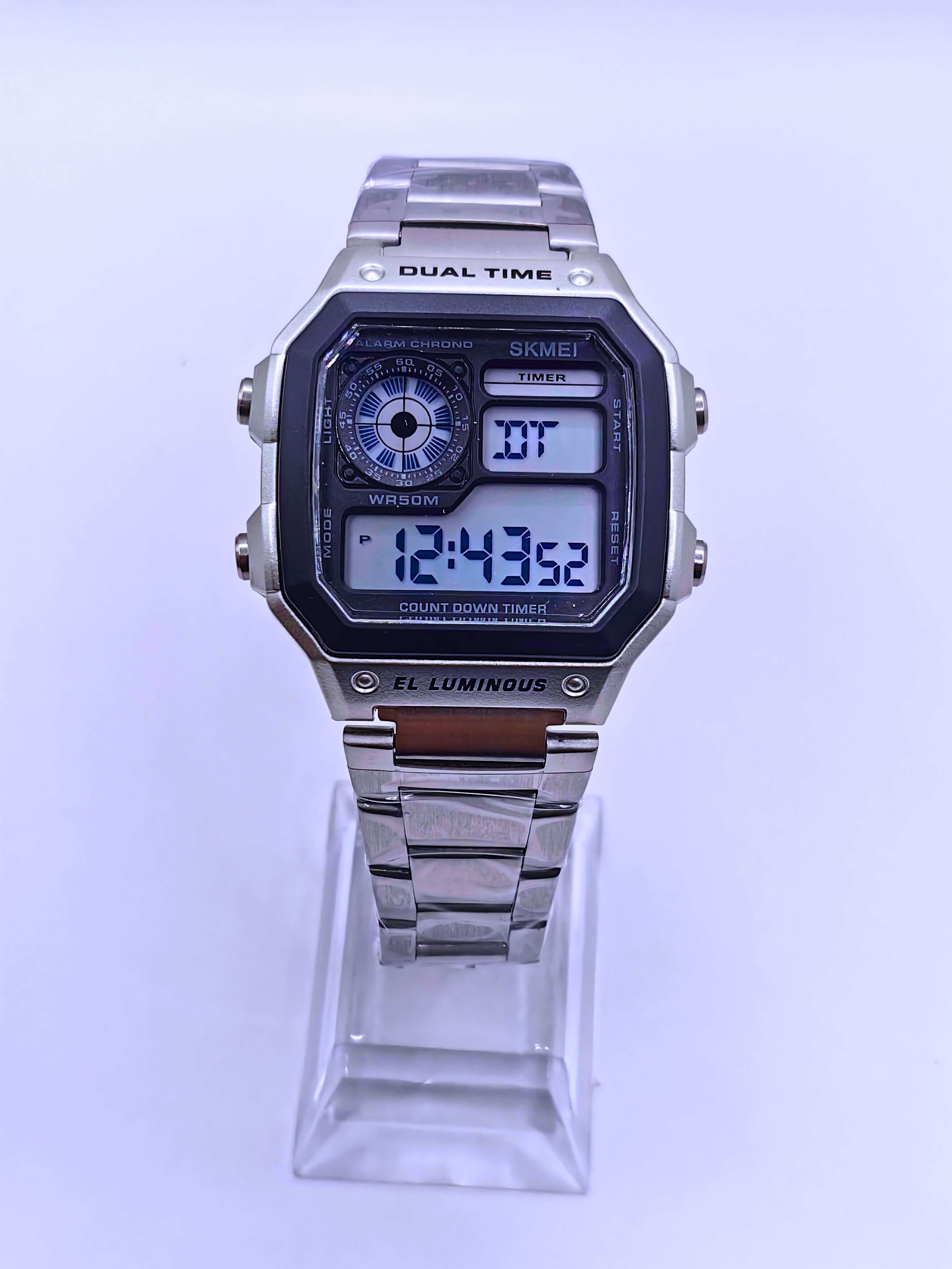 WA0007 - Reloj Digital Acero inoxidable Plata SKMEI