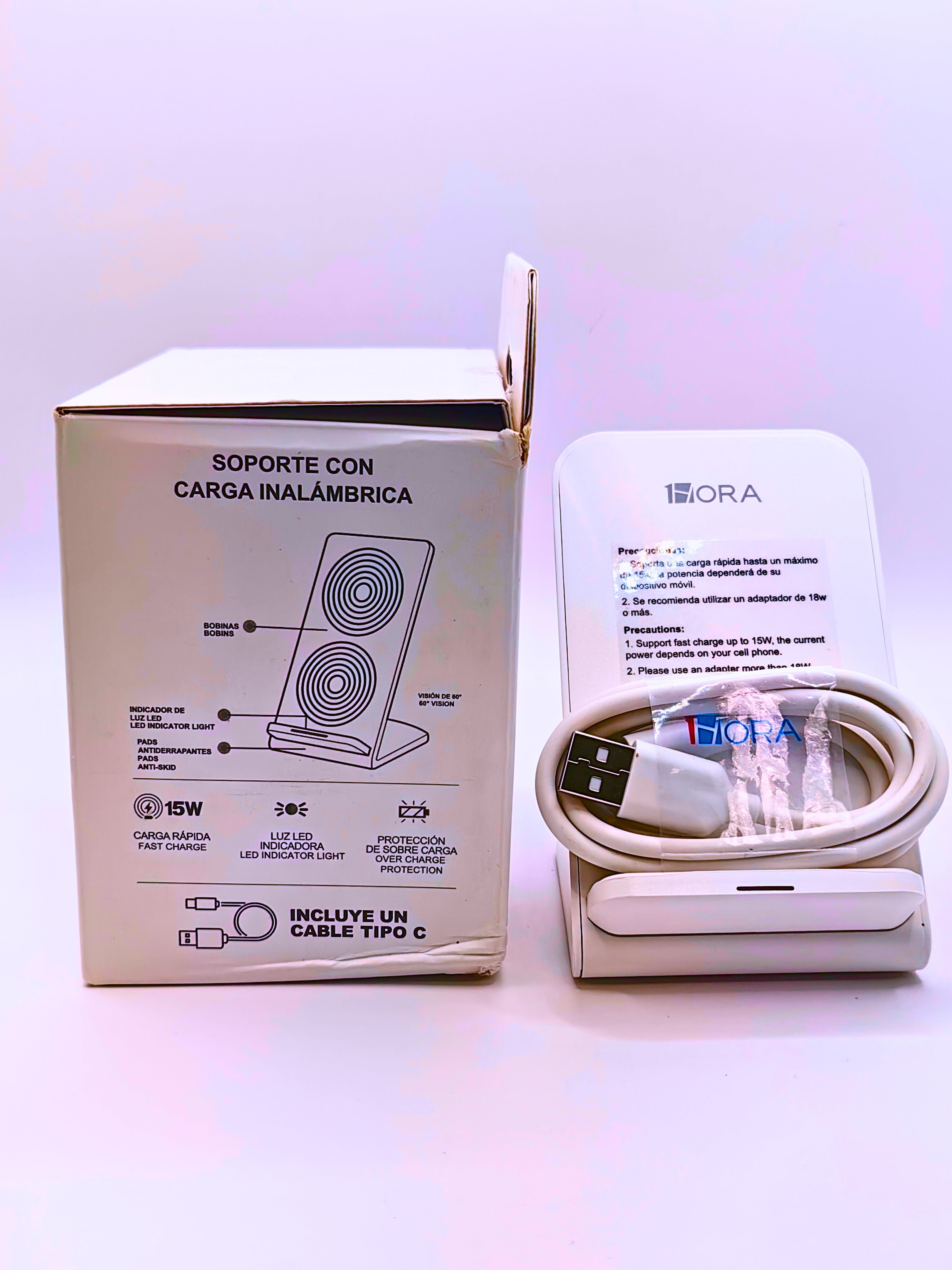 CB157 - Soporte Para Celular Con Carga Inalambrica 1Hora