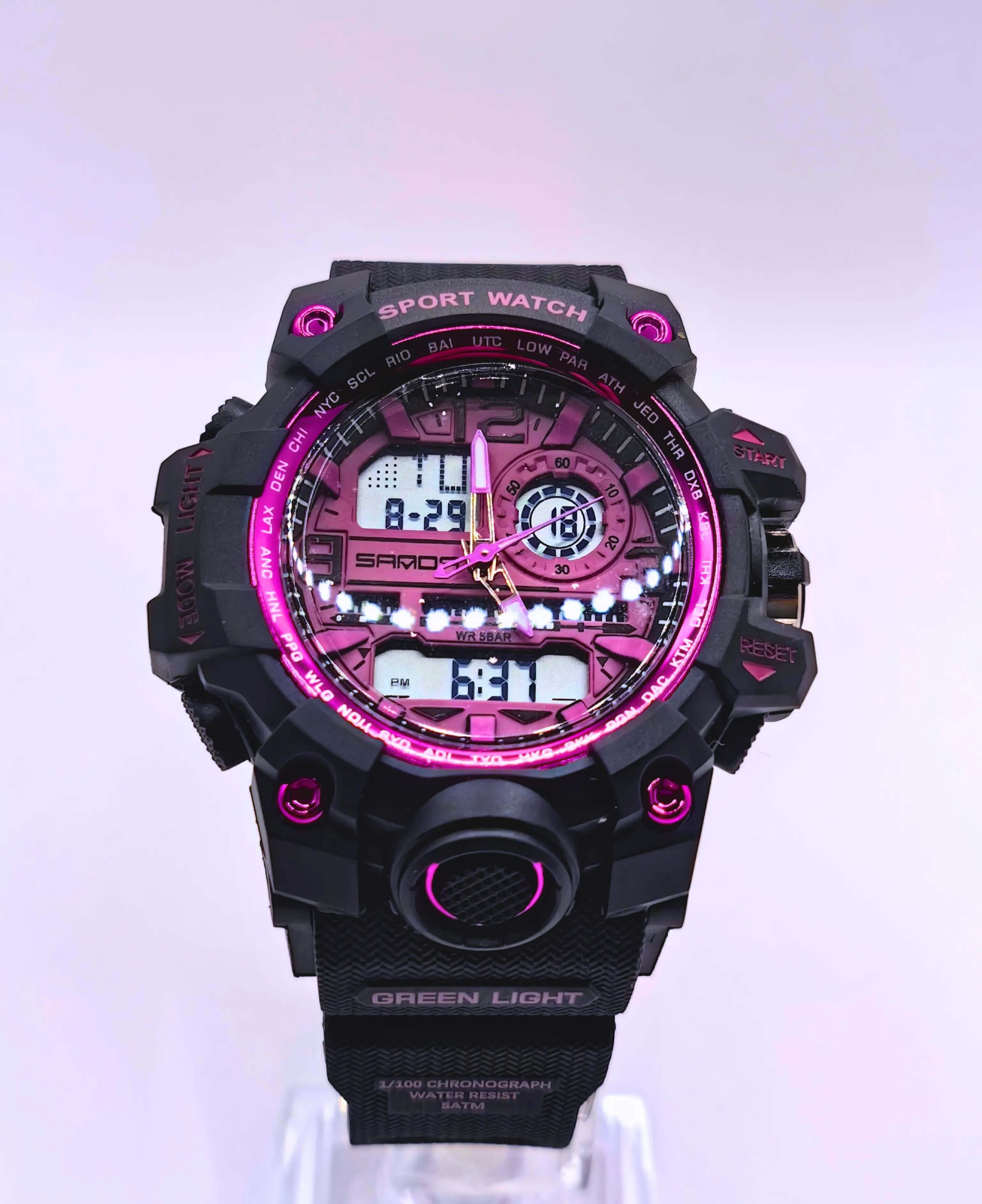 WA0023 - Reloj Digital/Análogo Plástico Negro SANDA