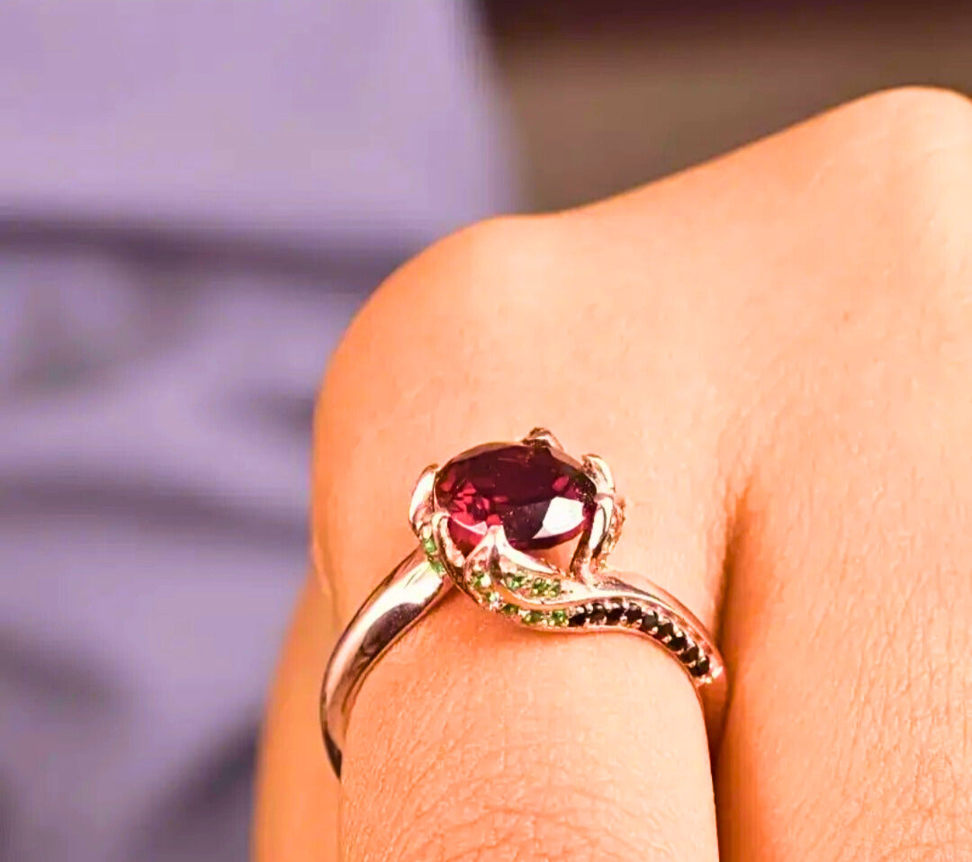 RB0062 - Anillo Cobre "Flor Eterna" Circonita Cubica Calenbi