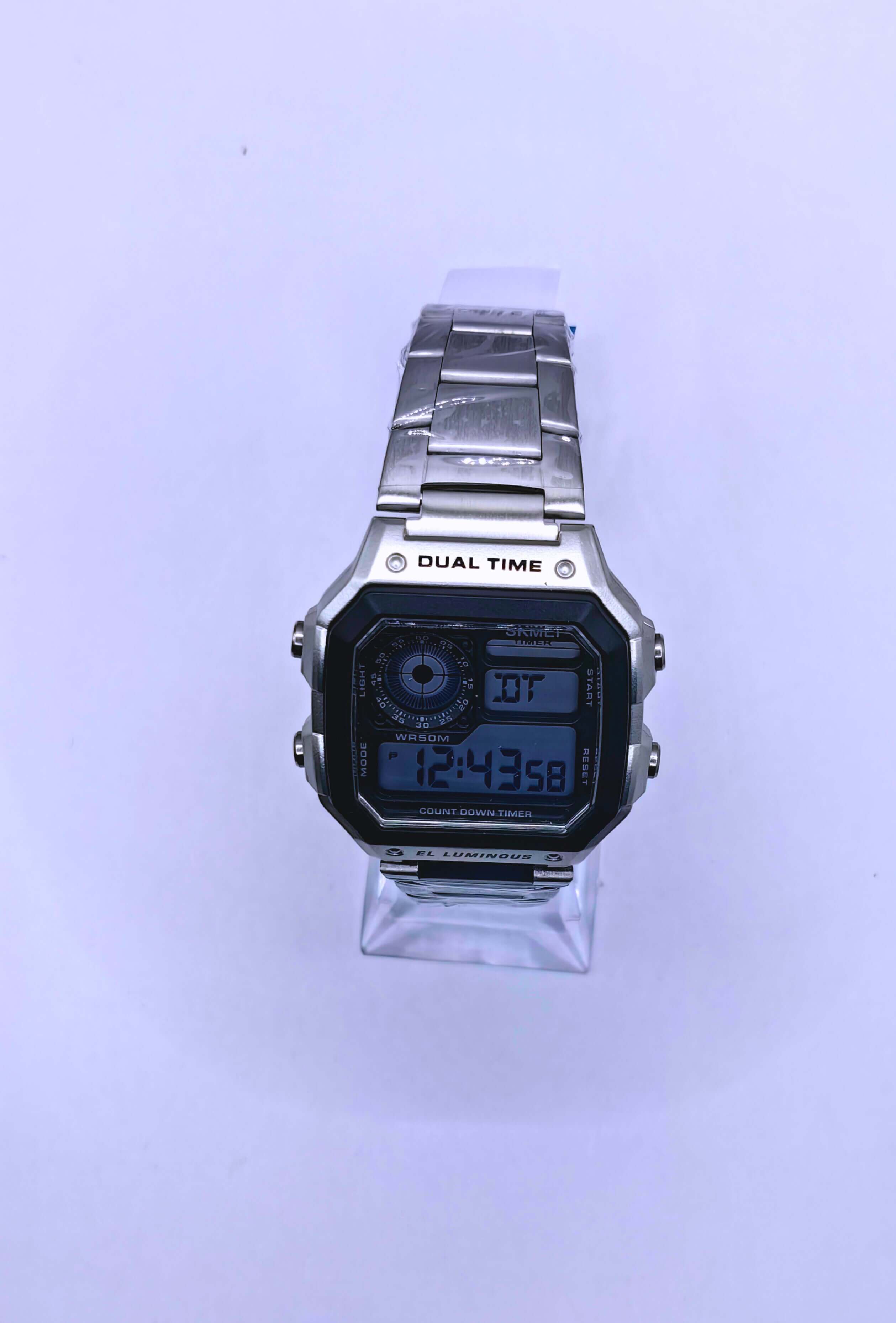 WA0007 - Reloj Digital Acero inoxidable Plata SKMEI