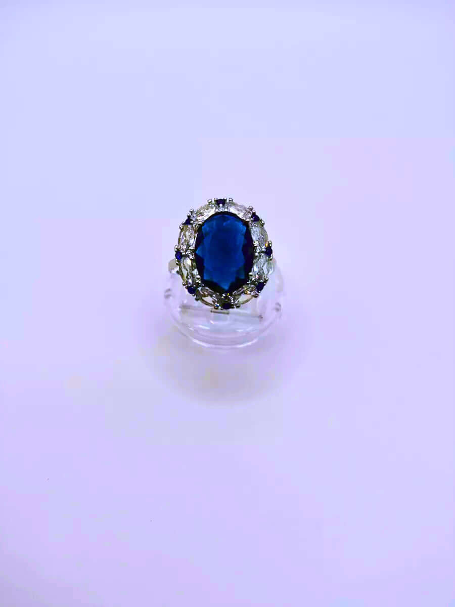 SR0024 - Anillo S925 Ley "Sello Real" Circonita Cubica Ajustable Calenbi