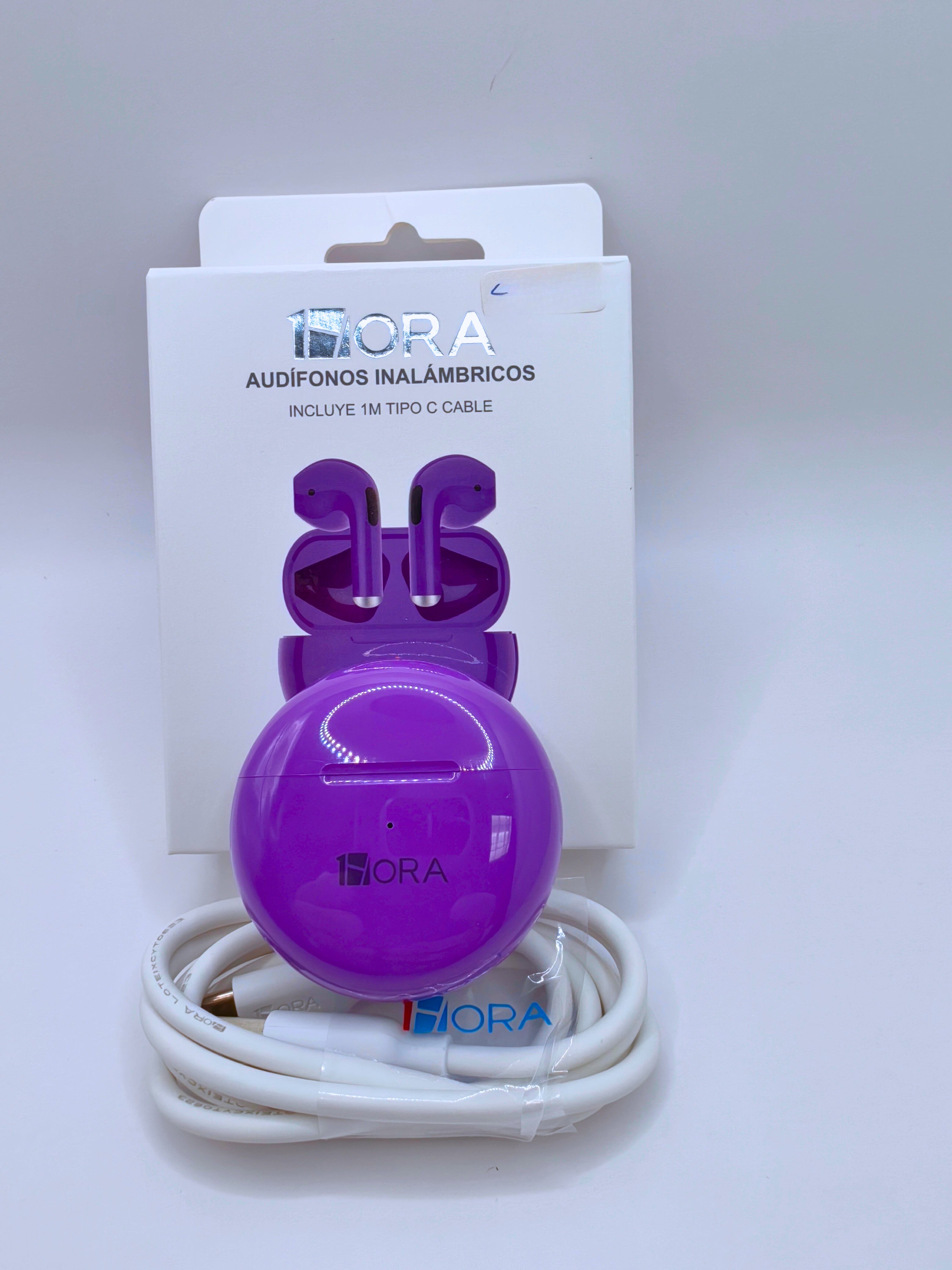 AUT119 - Audífonos Inalambricos Portátiles Varios Colores 1Hora