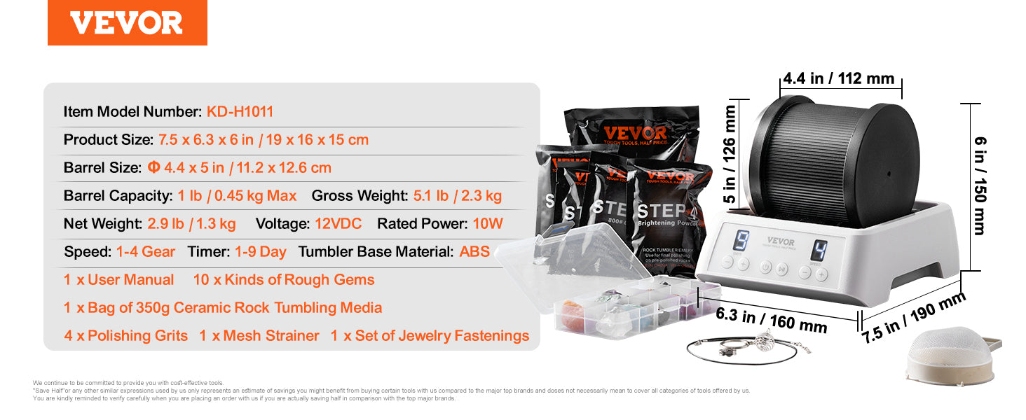 VEVOR-Kit de amoladora de roca profesional