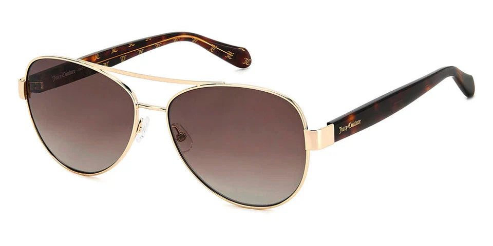 Juicy Couture: JU 636/G/S 006J HA GOLD HAVANA/BROWN SF