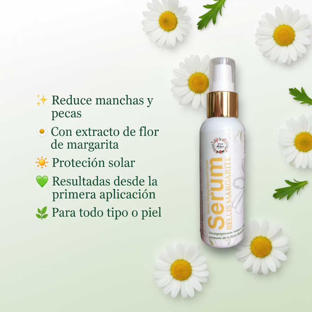 Sérum Despigmentante Facial — Extracto de Flor de Margarita