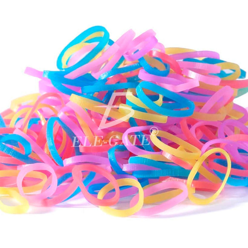 100 Ligas Elasticas Cabello Niña Bebe Colores Peinados