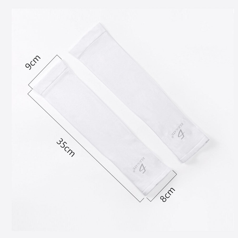 ELE-GATE Mangas Uv Protección Para Brazo Seda Hielo Resistente Elástico