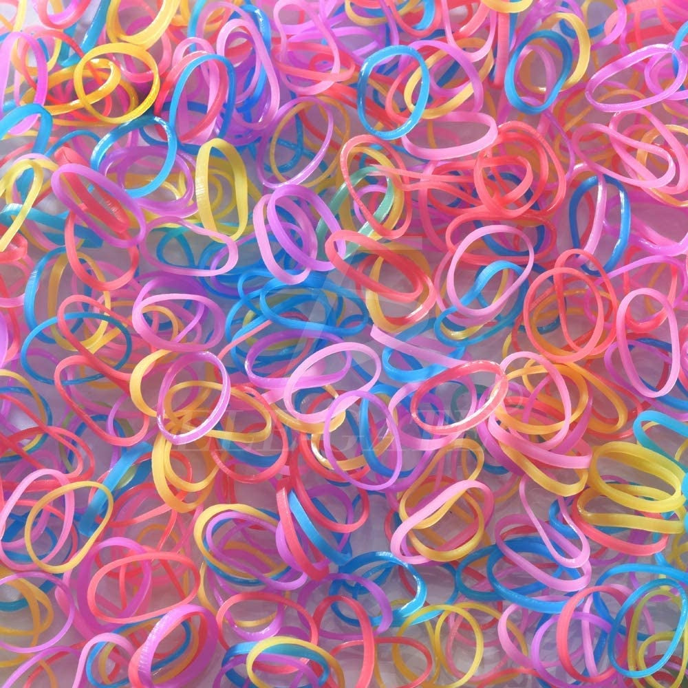 100 Ligas Elasticas Cabello Niña Bebe Colores Peinados