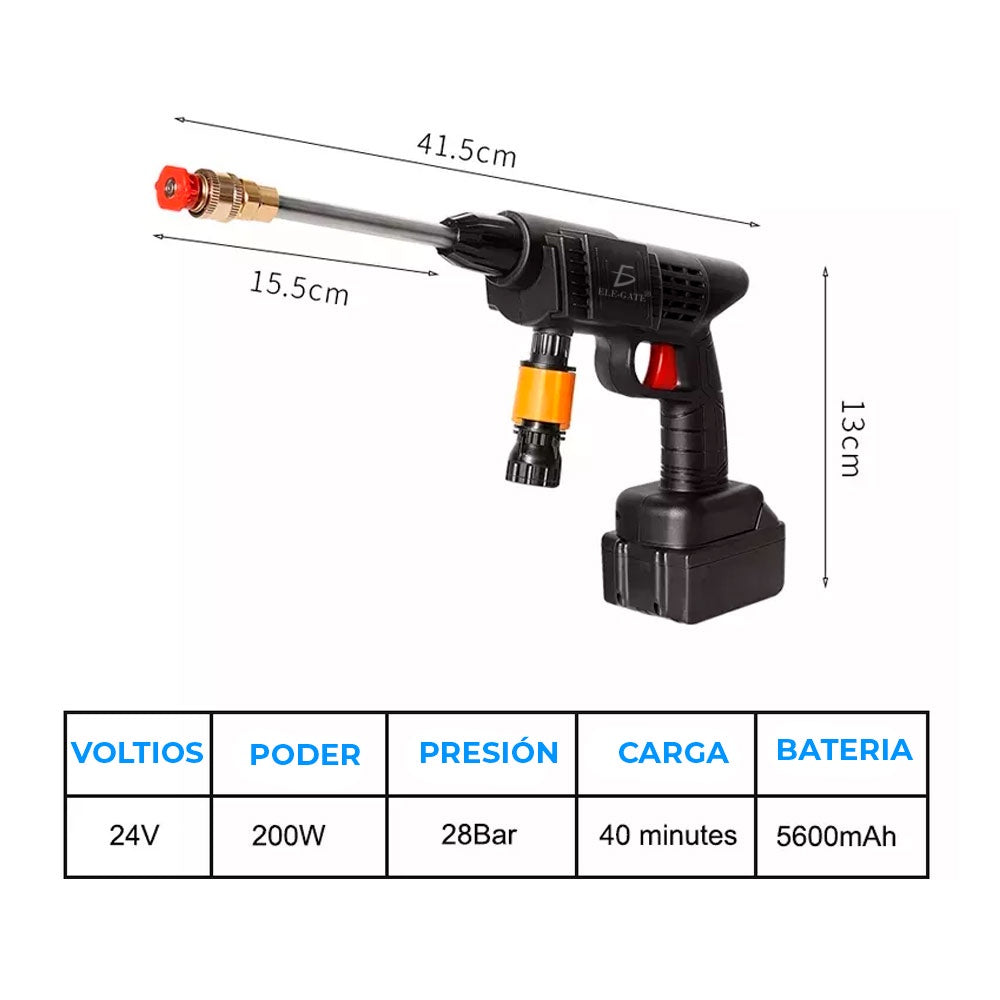 Hidrolavadora Pistola Lavado Coche Inalámbrica