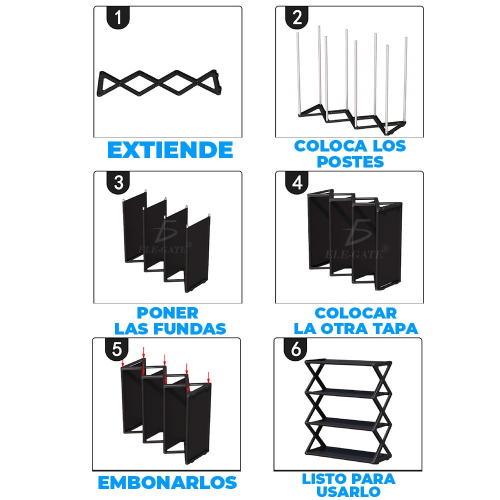 Zapatera Organizador Rack 4 Niveles