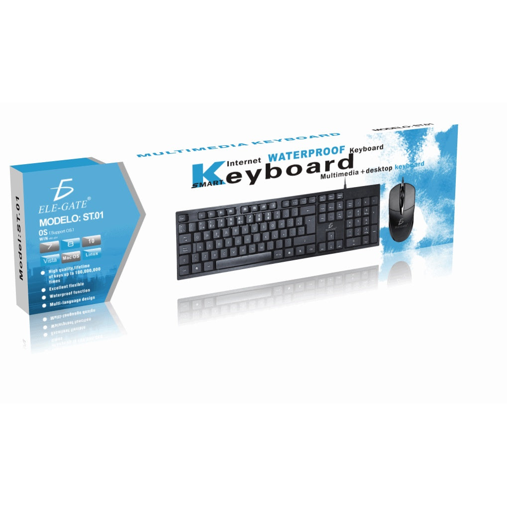 Kit Teclado Y Mouse Usb Alámbrico