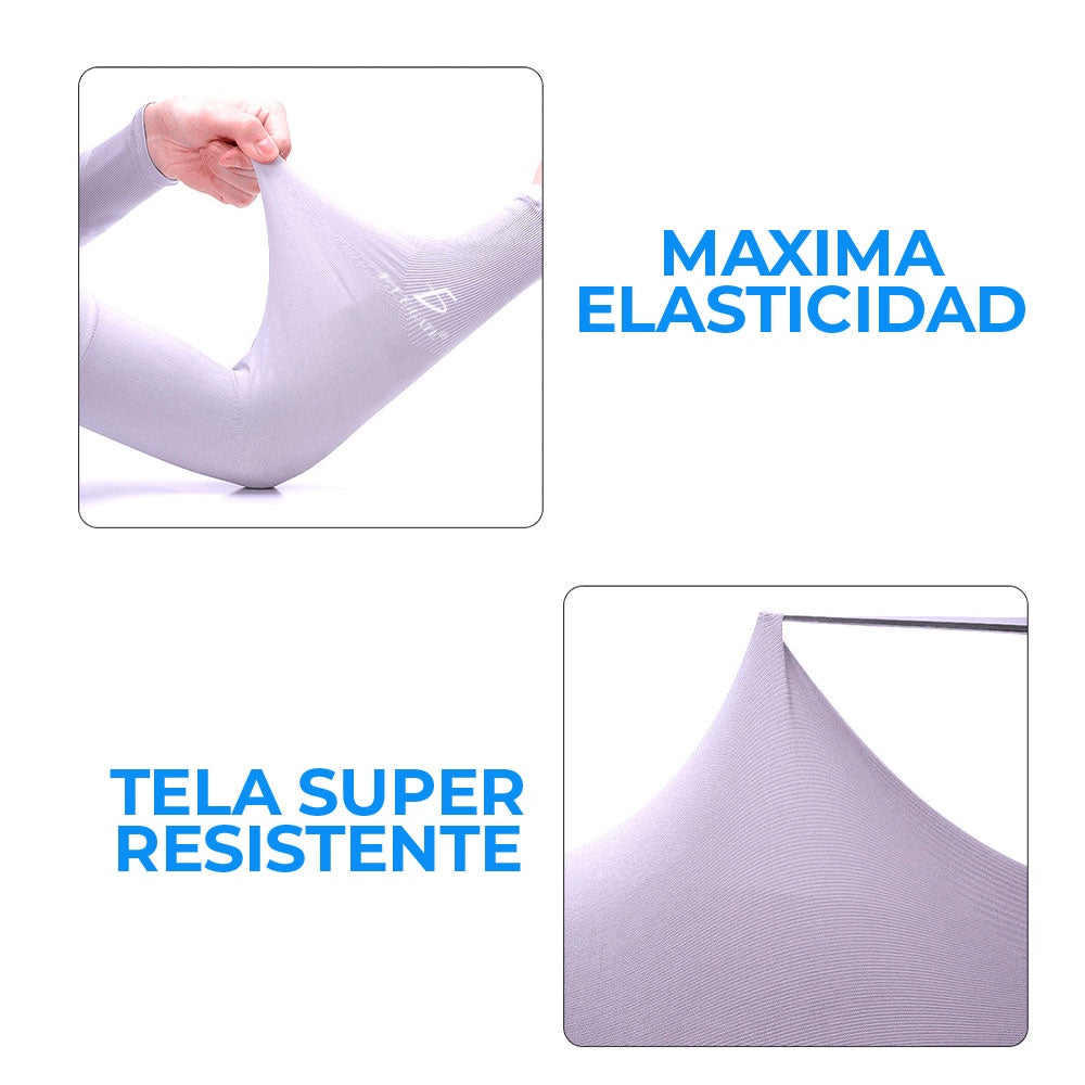 ELE-GATE Mangas Uv Protección Para Brazo Seda Hielo Resistente Elástico