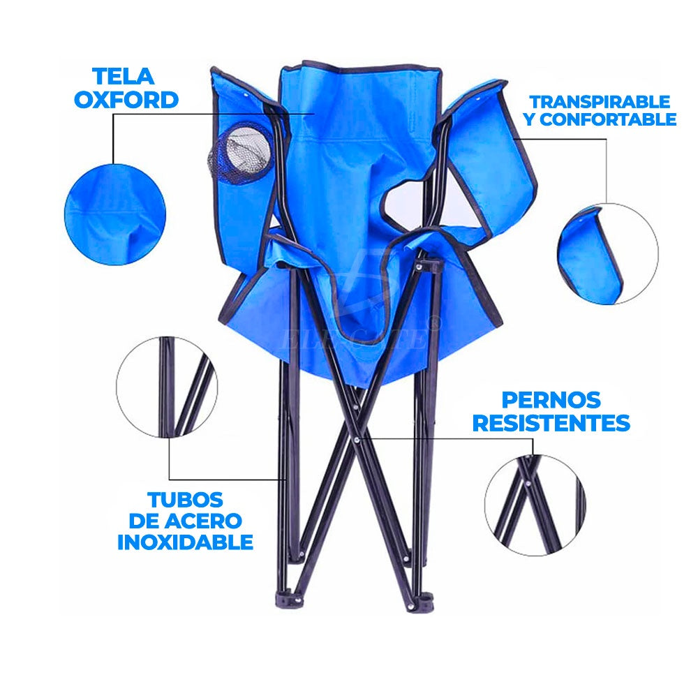 Silla de Descanso Plegable Portátil Para Playa Y Camping