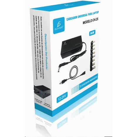 Cargador Universal Laptop Voltaje Variable 8 Puntas 12 - 24v 96w