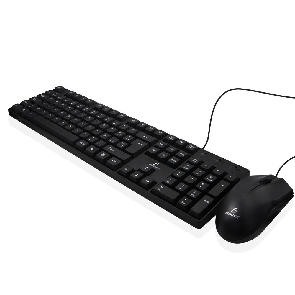 Kit Teclado Y Mouse Usb Alámbrico Laptop