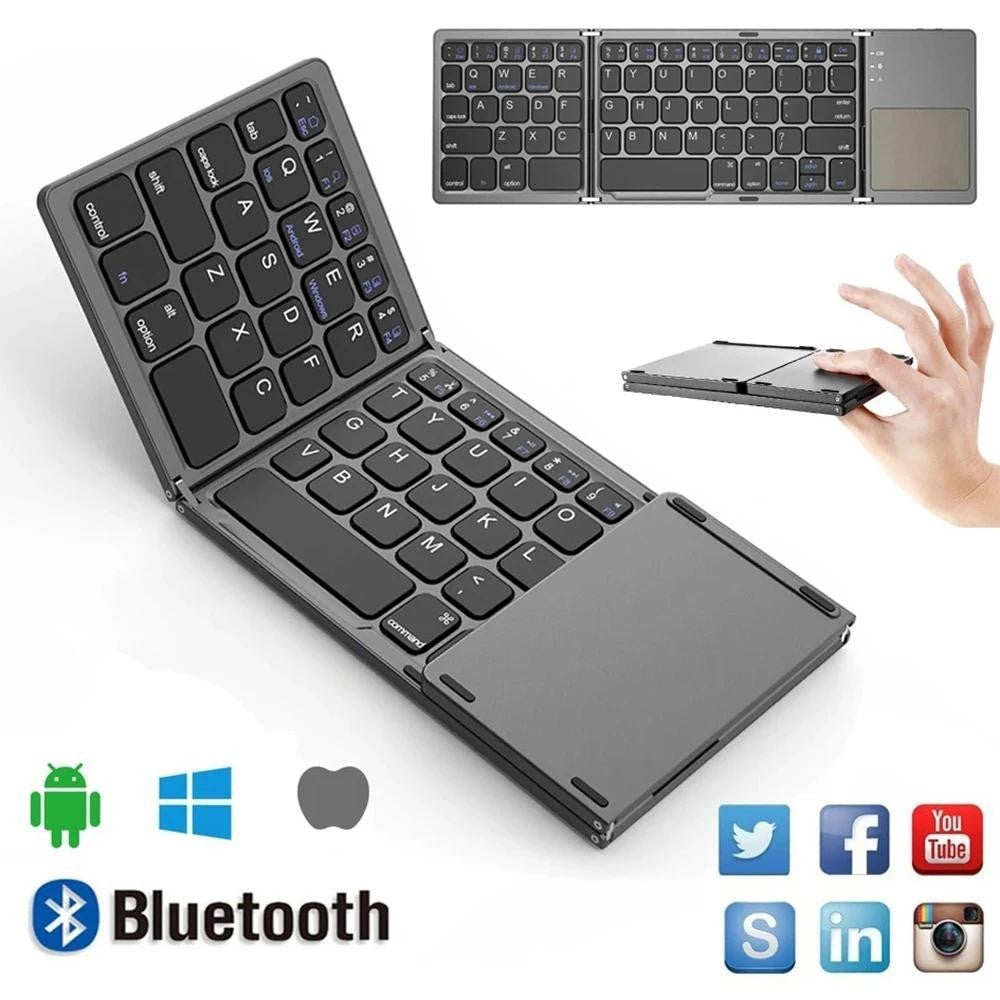 Mini Teclado Plegable Inalámbrico Bluetooth