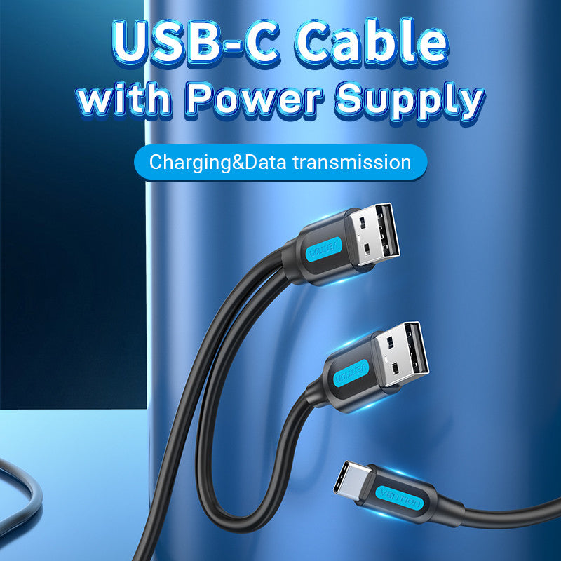 Vention 3A USB C Cable Con Fuente De Alimentación De Carga Rápida Andriod