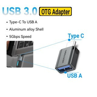 Vention Tipo C A USB 3.0 OTG Adaptador Macho Hembra Llavero