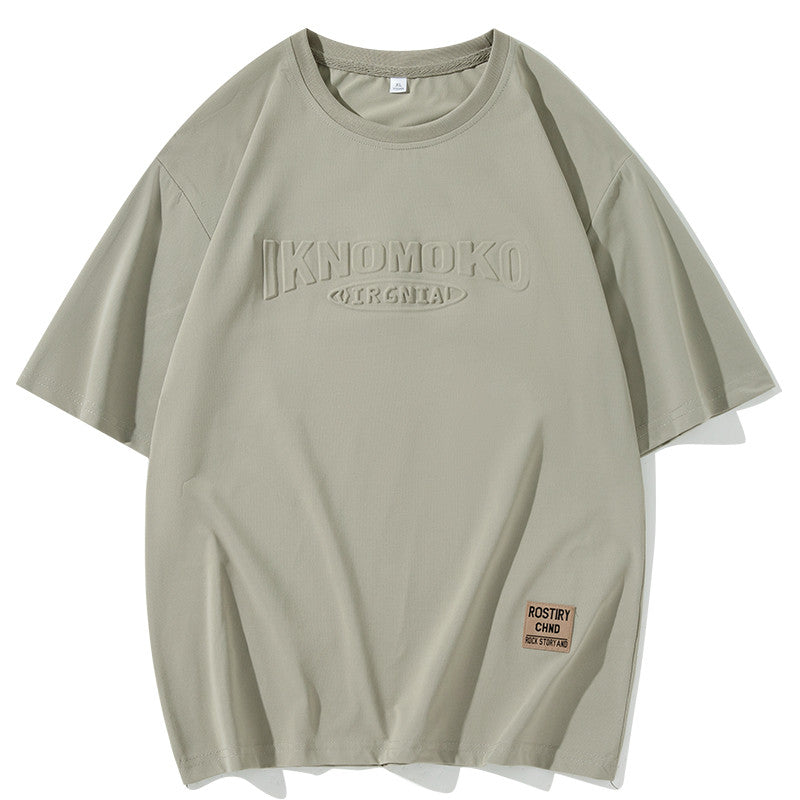 M-8XL Verano Talla Grande Manga Corta Coreano Casual Cuello Redondo Estampado 3D T-Medaka St
