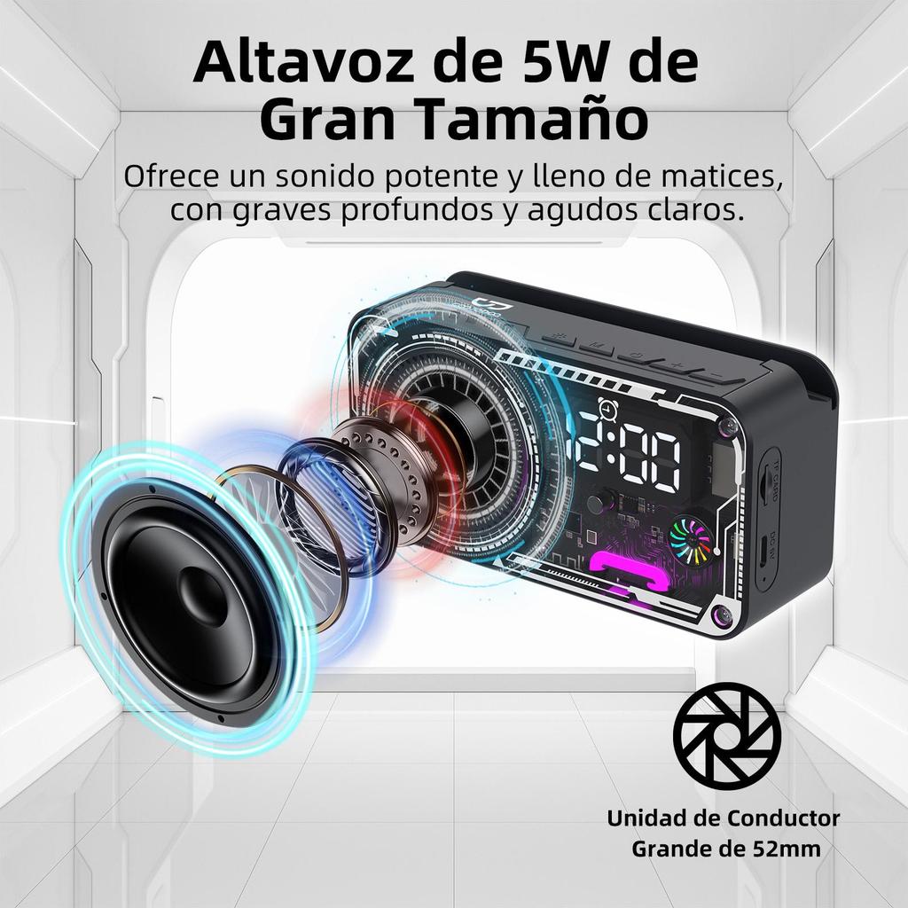 Reloj con altavoz Bluetooth