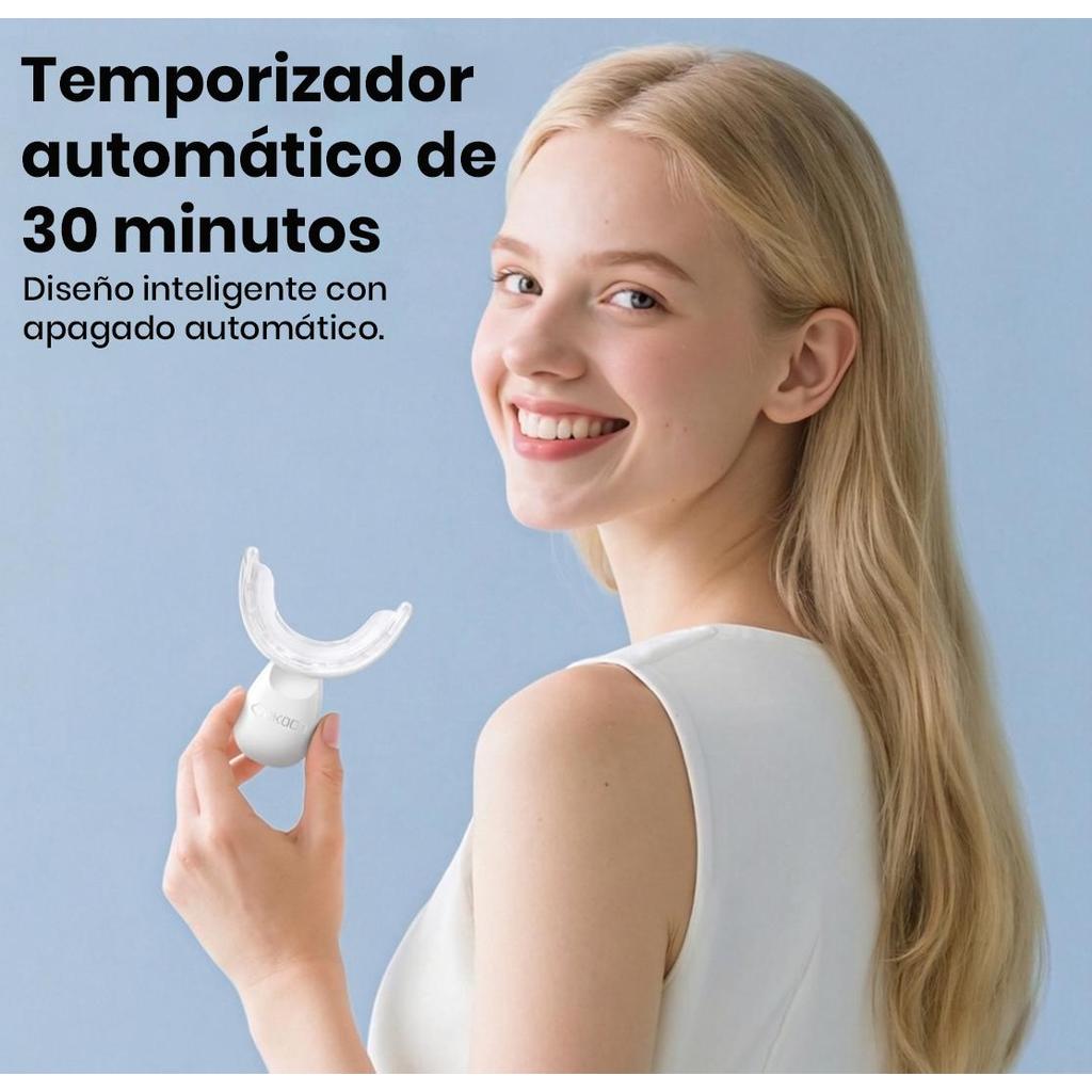 Dispositivo de cuidado dental con luz azul