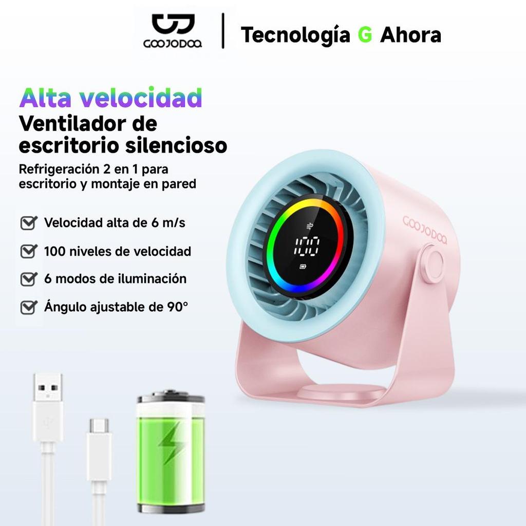 Ventilador de doble función para escritorio y pared
